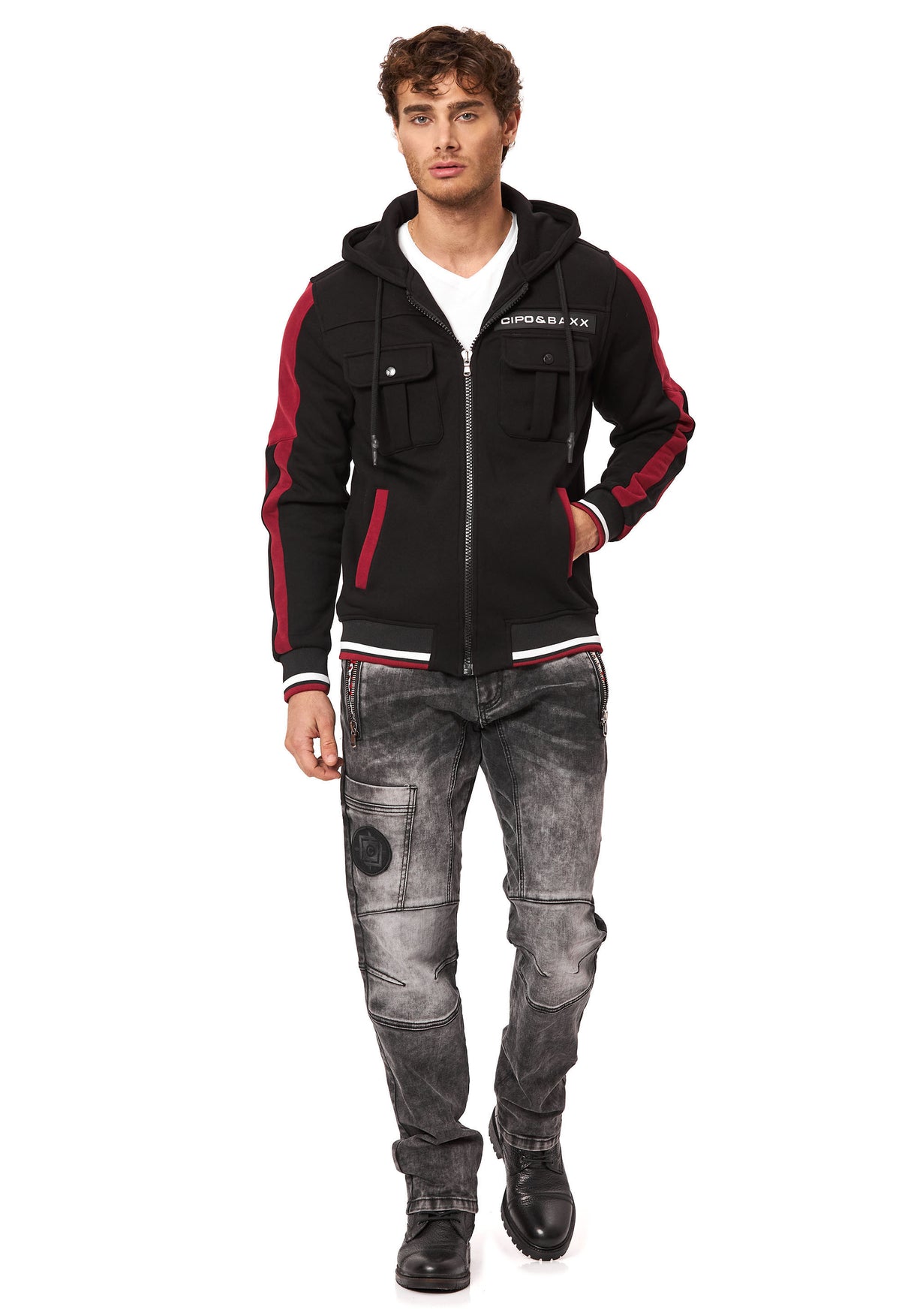 CL586 ERKEK HOODIE SWEATJACKET
