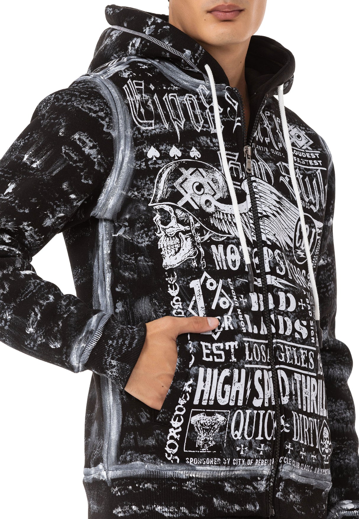 CL544 Erkek Zip Kapşonlu Sweatshirt – Fermuarlı Kapüşonlu Hoodie, Günlük Spor Rahat Kalıp