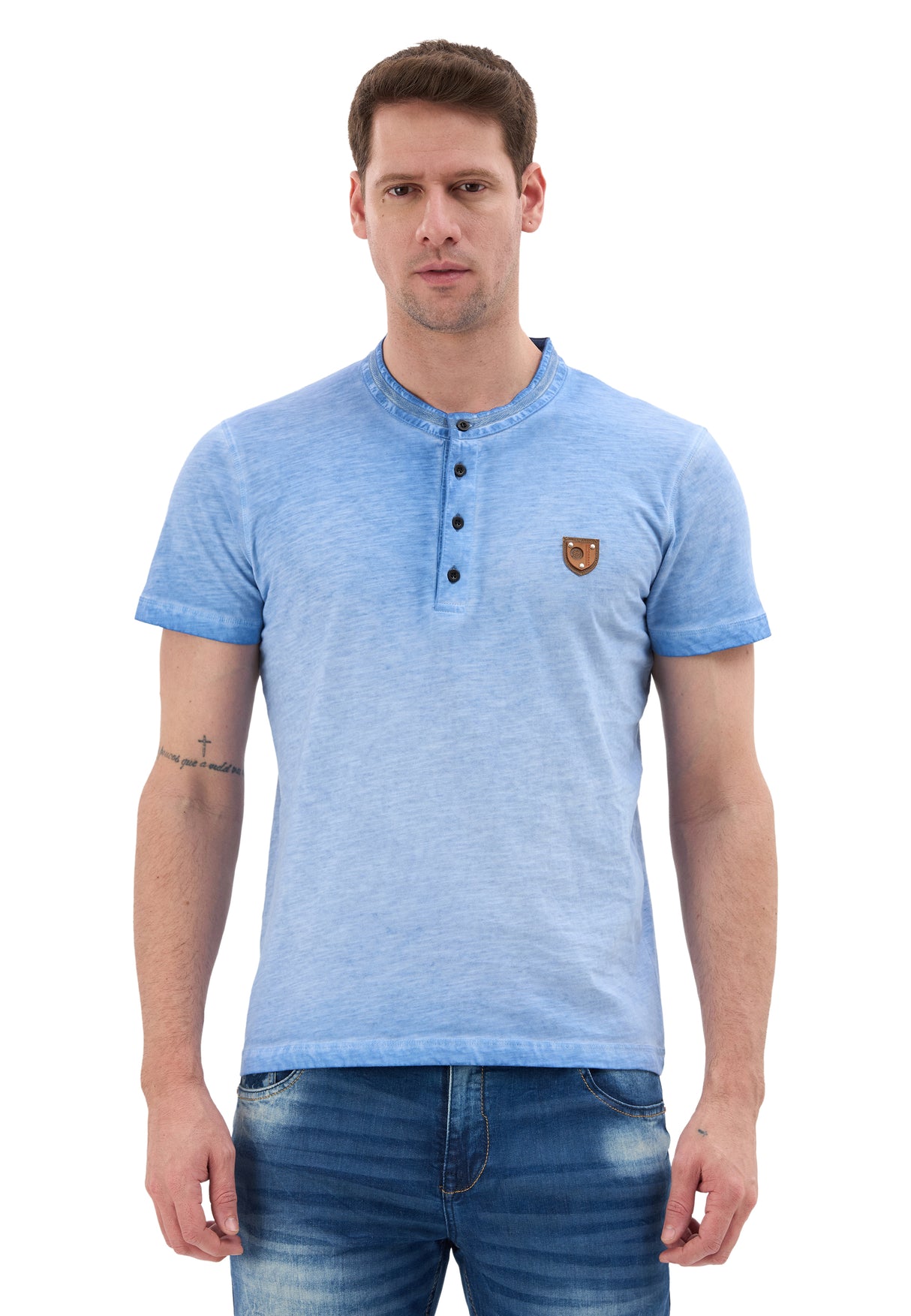 Hakim Yaka Düğmeli Basic Erkek T-Shirt - CT835