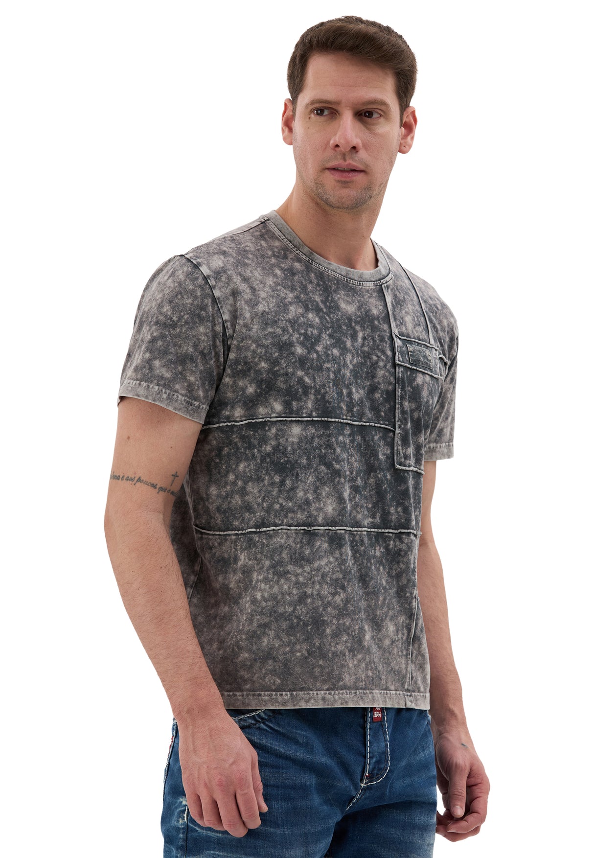 Erkek Yıkamalı Tişört – Casual Tarz - CT853