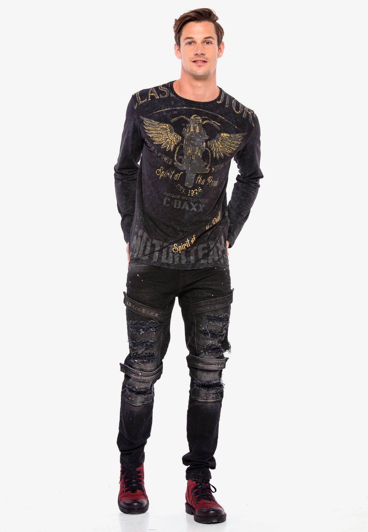 CL348 Erkek Uzun Kollu T-Shirt – Modern Kesim, Yüksek Kalite Pamuklu Basic
