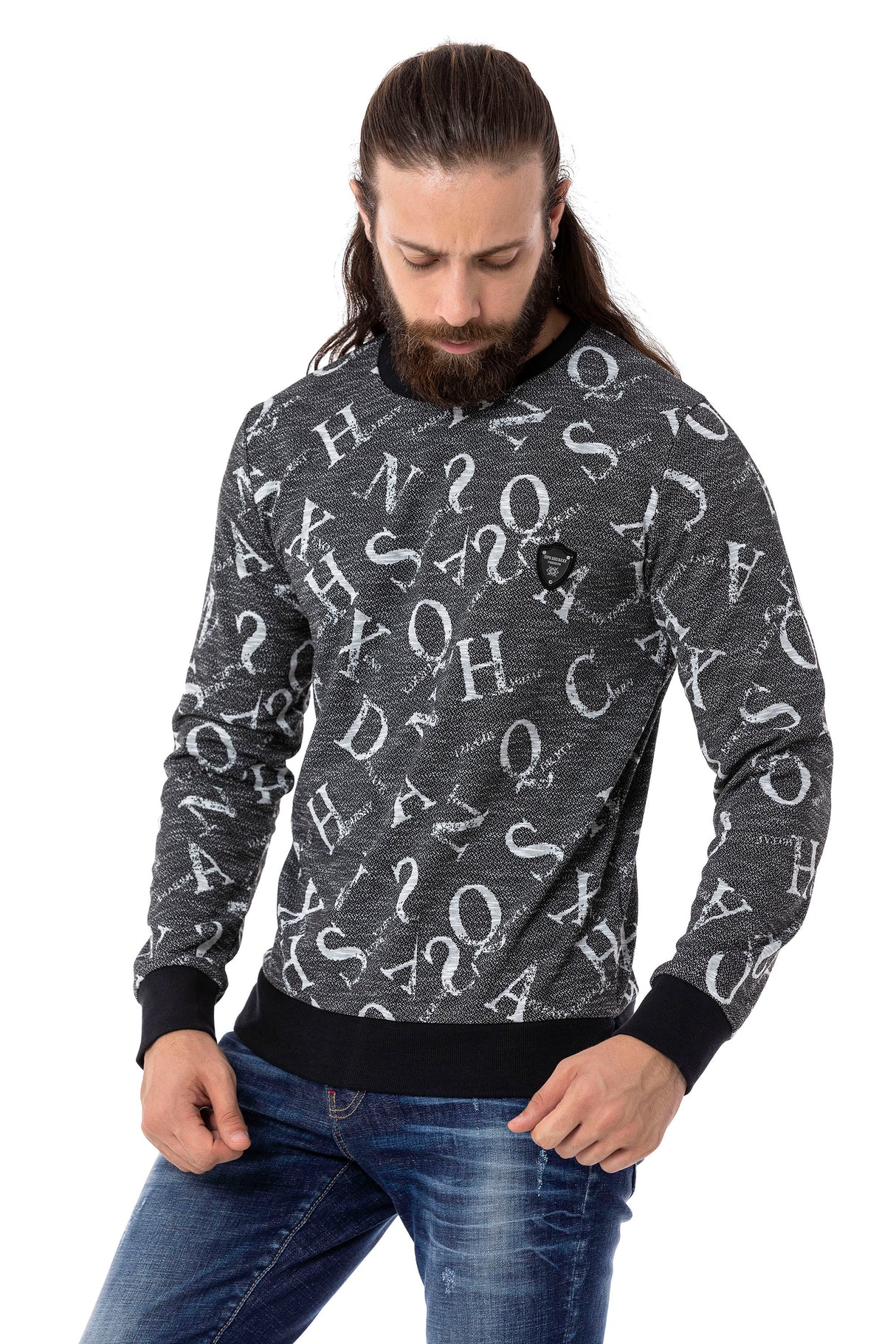 CL513 Erkek Sweatshirt – Rahat Kalıp Bisiklet Yaka Günlük Spor Basic