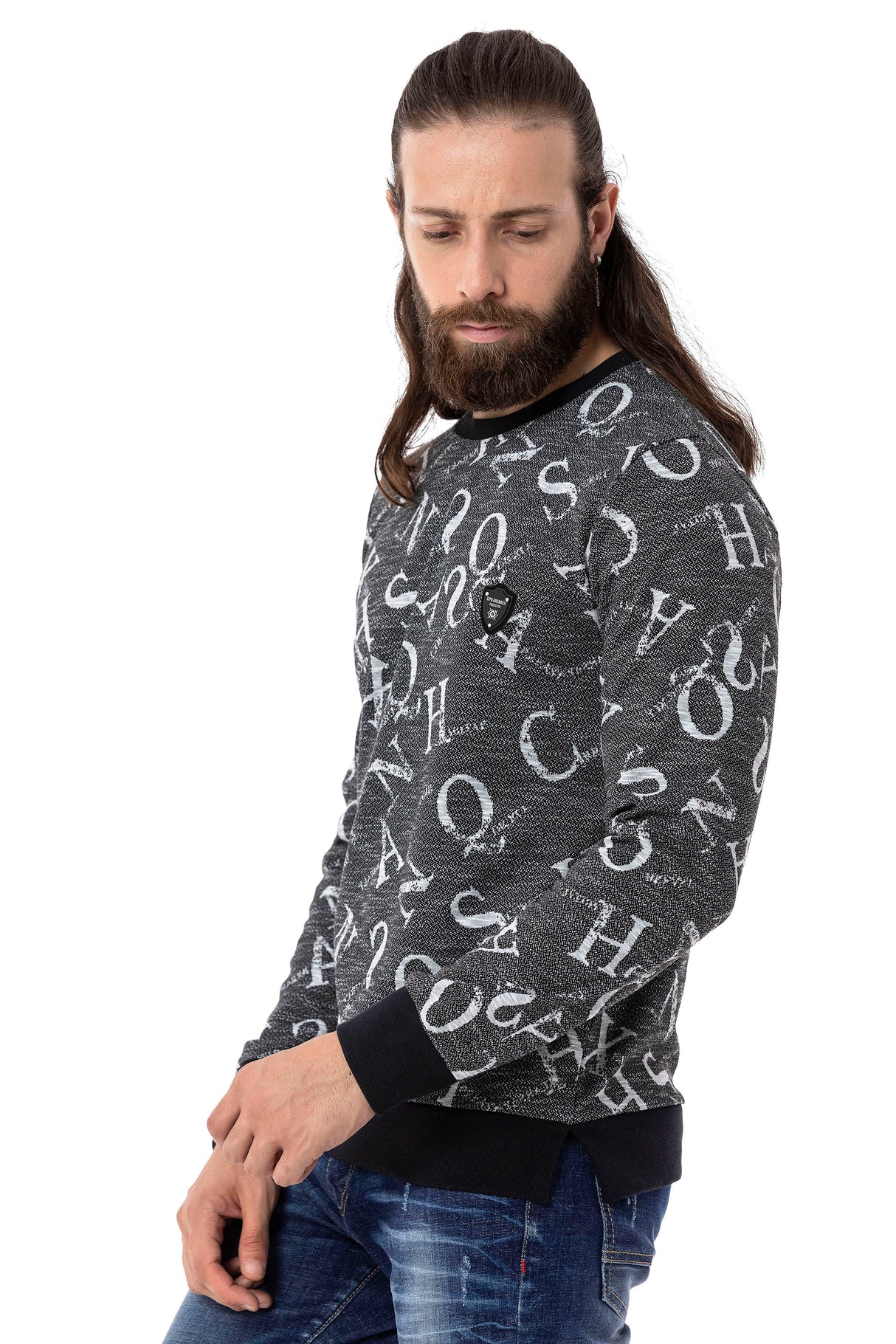 CL513 Erkek Sweatshirt – Rahat Kalıp Bisiklet Yaka Günlük Spor Basic