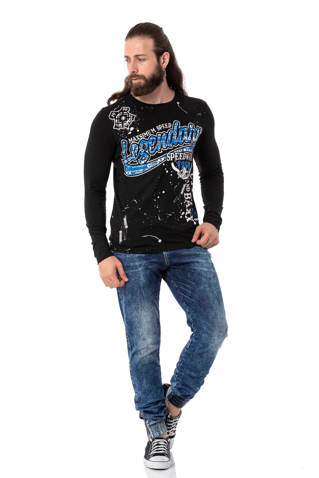 CL510 Erkek Sweatshirt – Günlük Rahat Kalıp Bisiklet Yaka Spor Basic