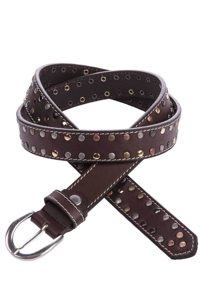 WG104 Kadın Kemer Metal İşlemeli Hakiki Deri