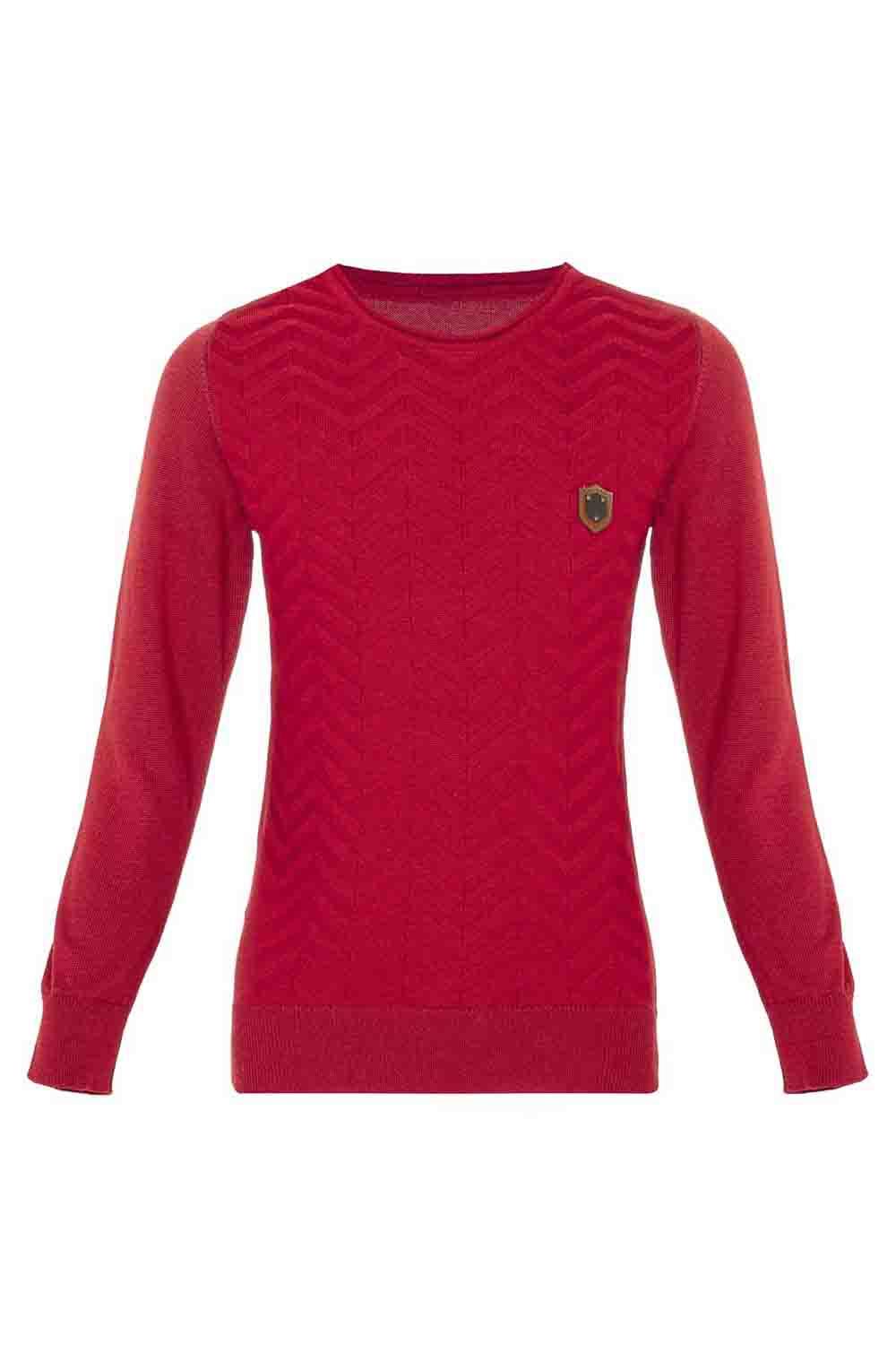 BP100 Çift Yakalı Gri Çocuk Kazak