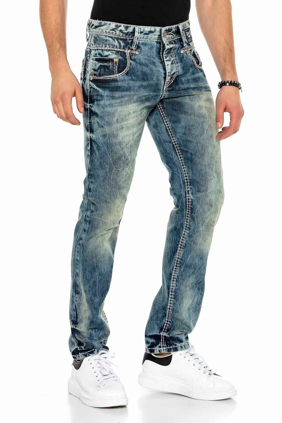 C-1149 Yıkanmış Kumaş Erkek Jean Pantolon