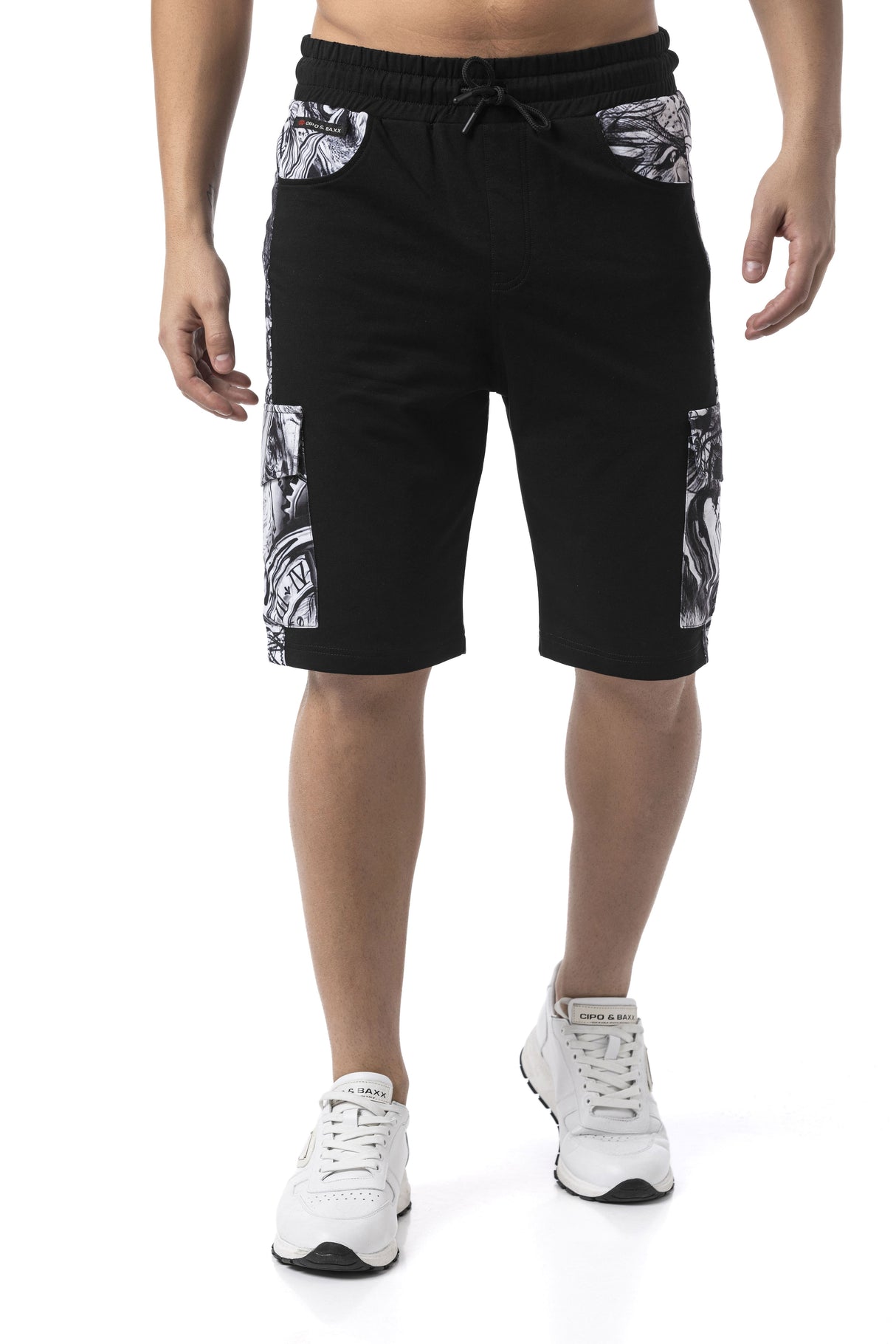 CK298 – Men’s Side-Print Urban Rebel Denim Capri