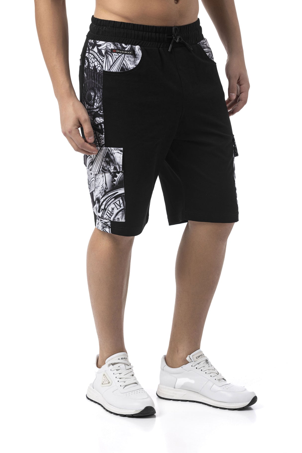 CK298 – Men’s Side-Print Urban Rebel Denim Capri