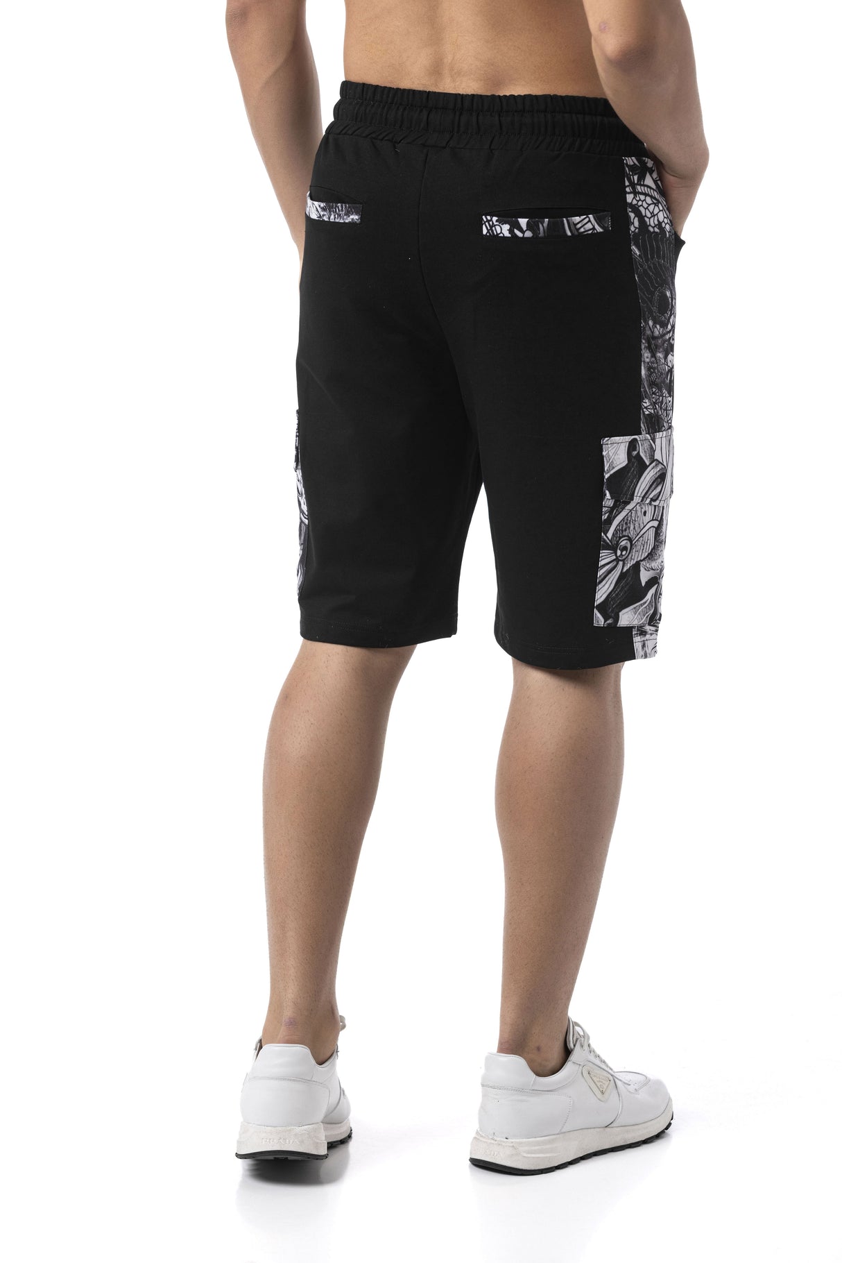 CK298 – Men’s Side-Print Urban Rebel Denim Capri