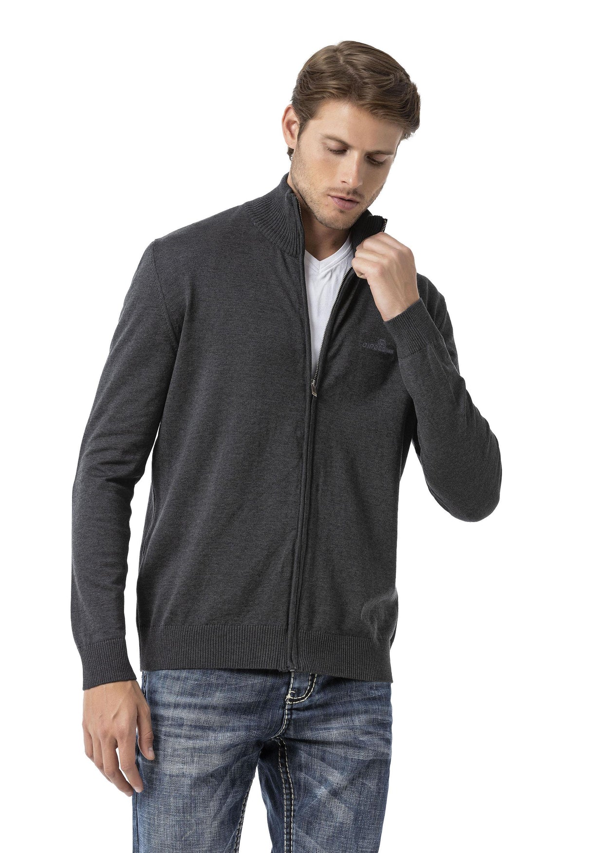 CP282 Ultimate Zip Luxe Knit Men Sweater