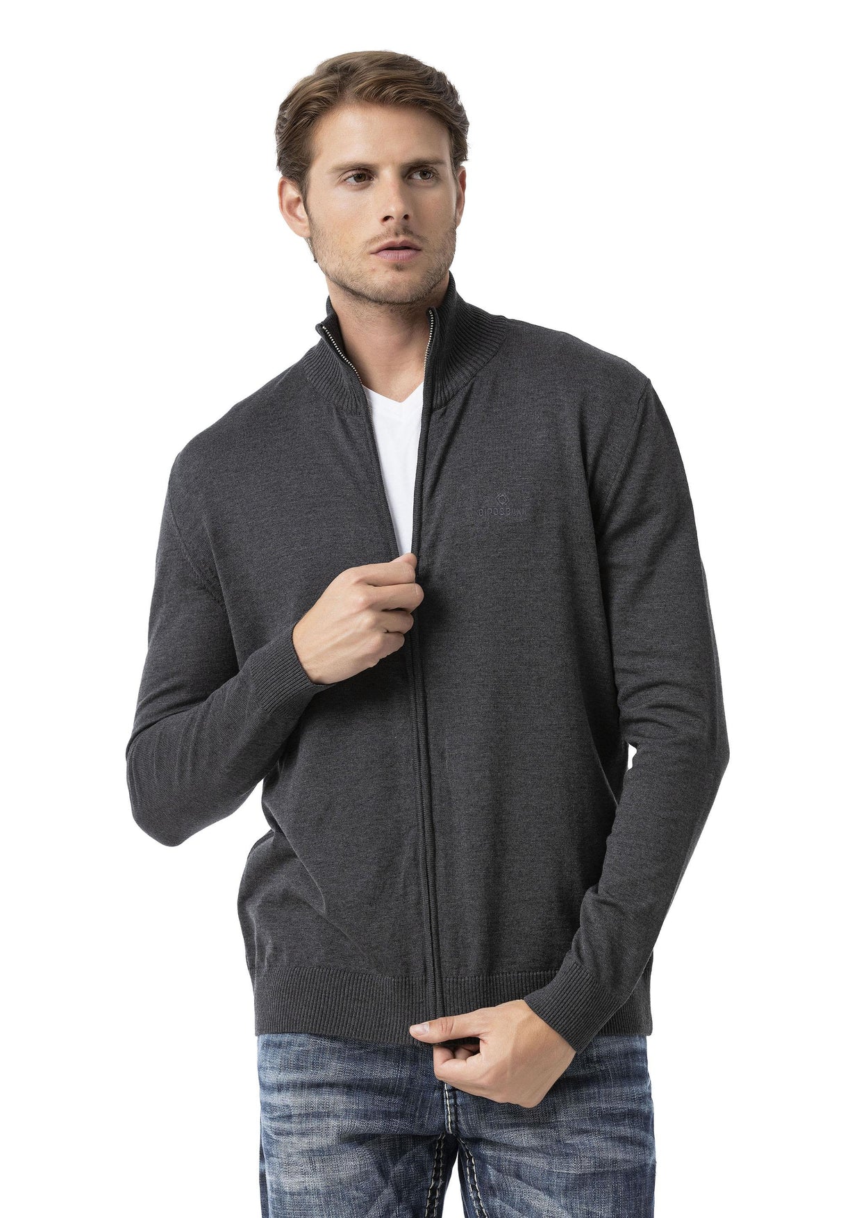 CP282 Ultimate Zip Luxe Knit Men Sweater