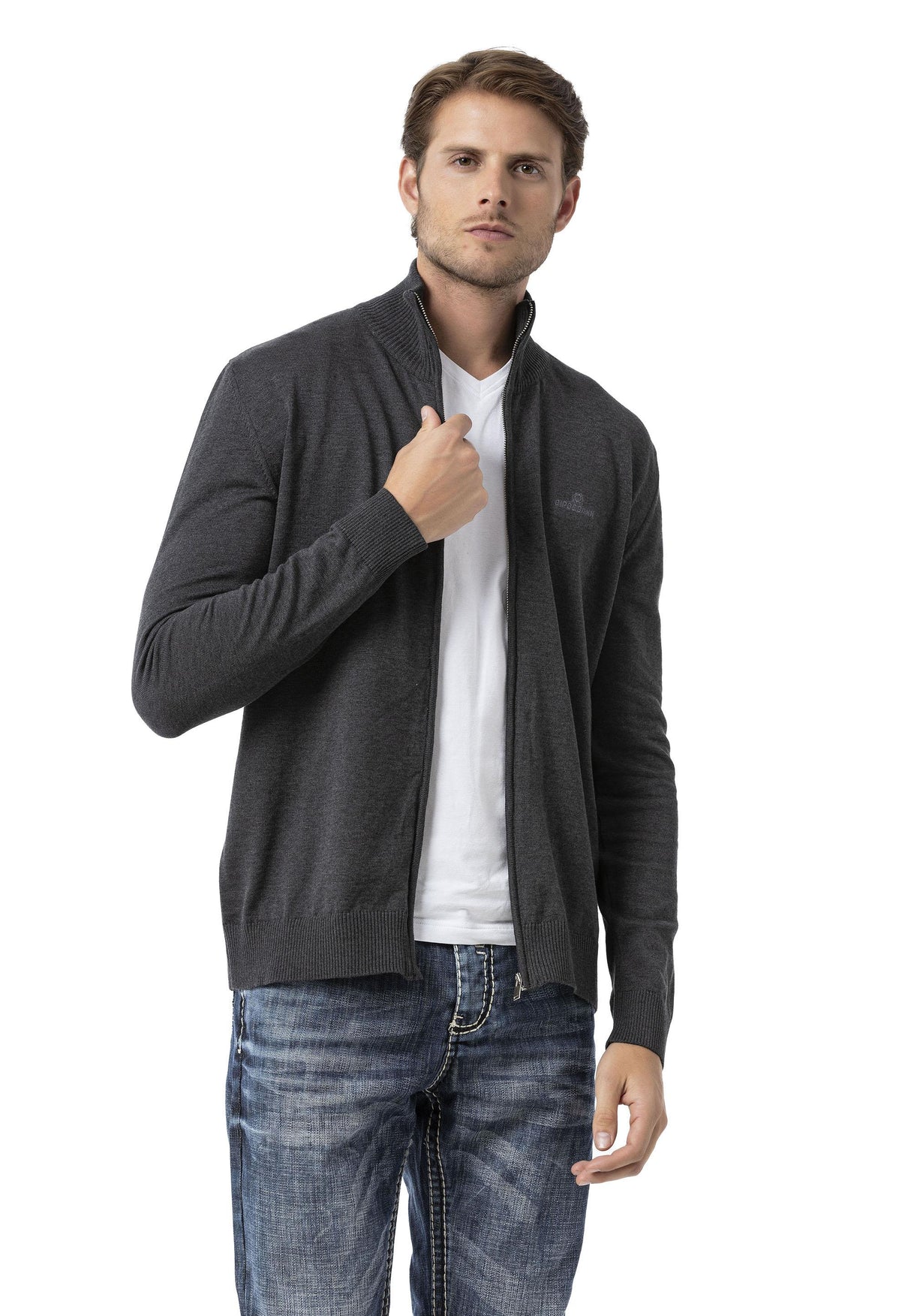 CP282 Ultimate Zip Luxe Knit Men Sweater
