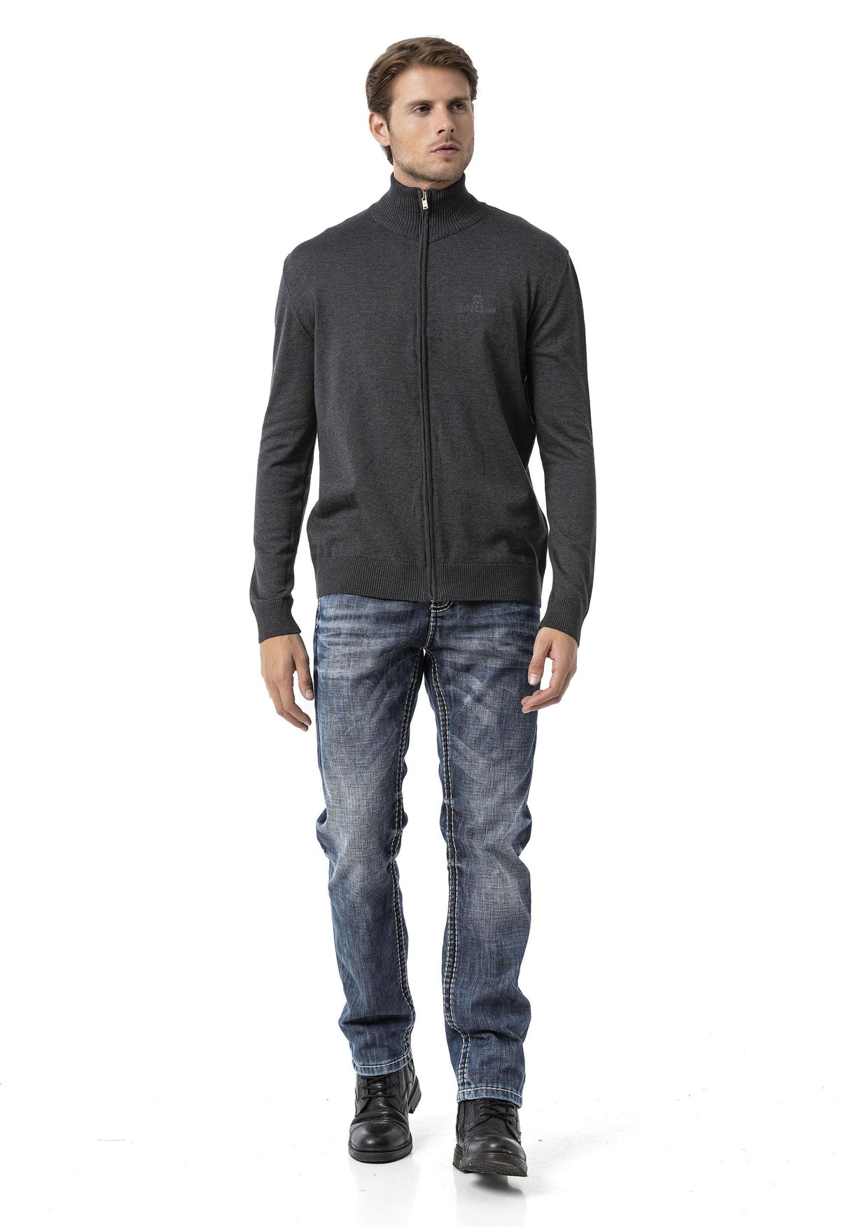 CP282 Ultimate Zip Luxe Knit Men Sweater
