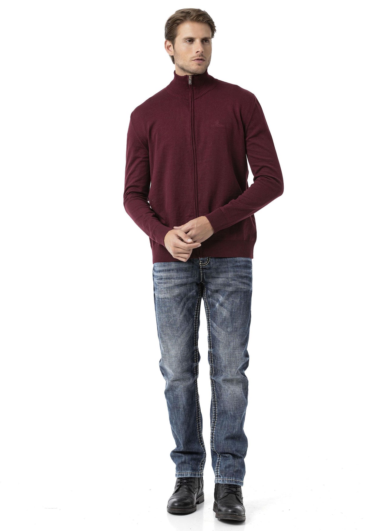 CP282 Ultimate Zip Luxe Knit Men Sweater
