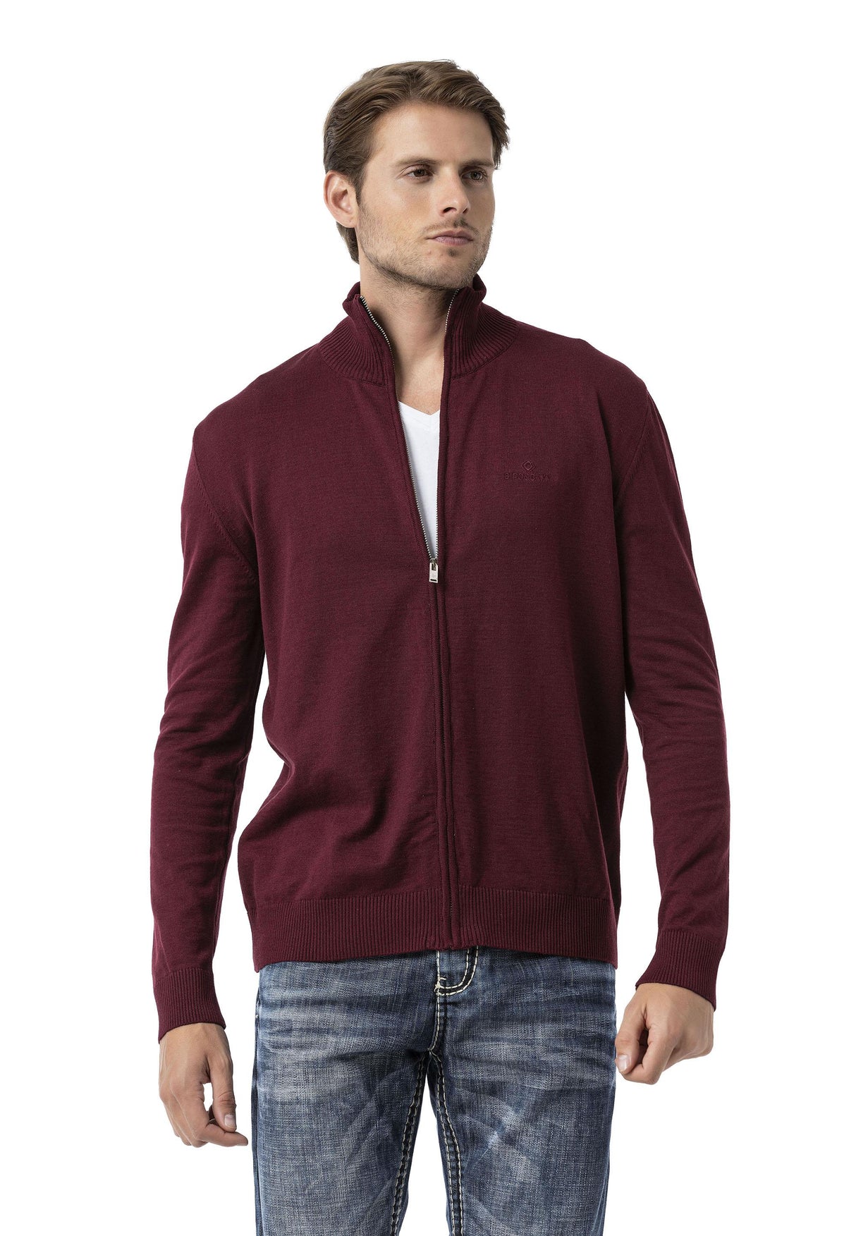 CP282 Ultimate Zip Luxe Knit Men Sweater