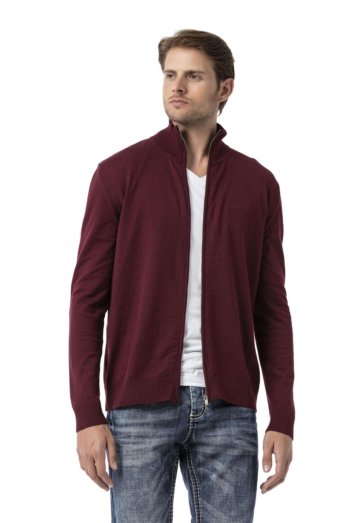 CP282 Ultimate Zip Luxe Knit Men Sweater