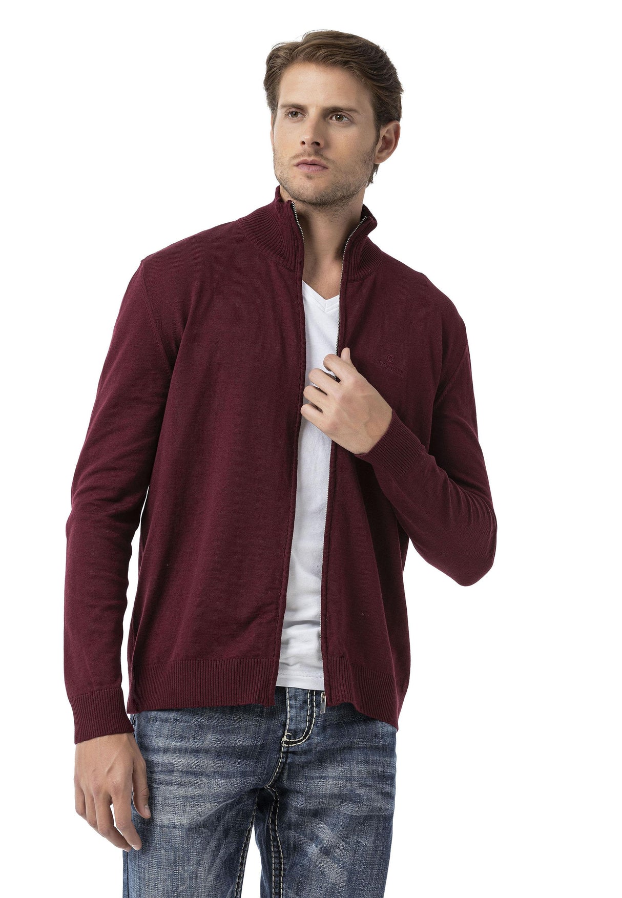 CP282 Ultimate Zip Luxe Knit Men Sweater