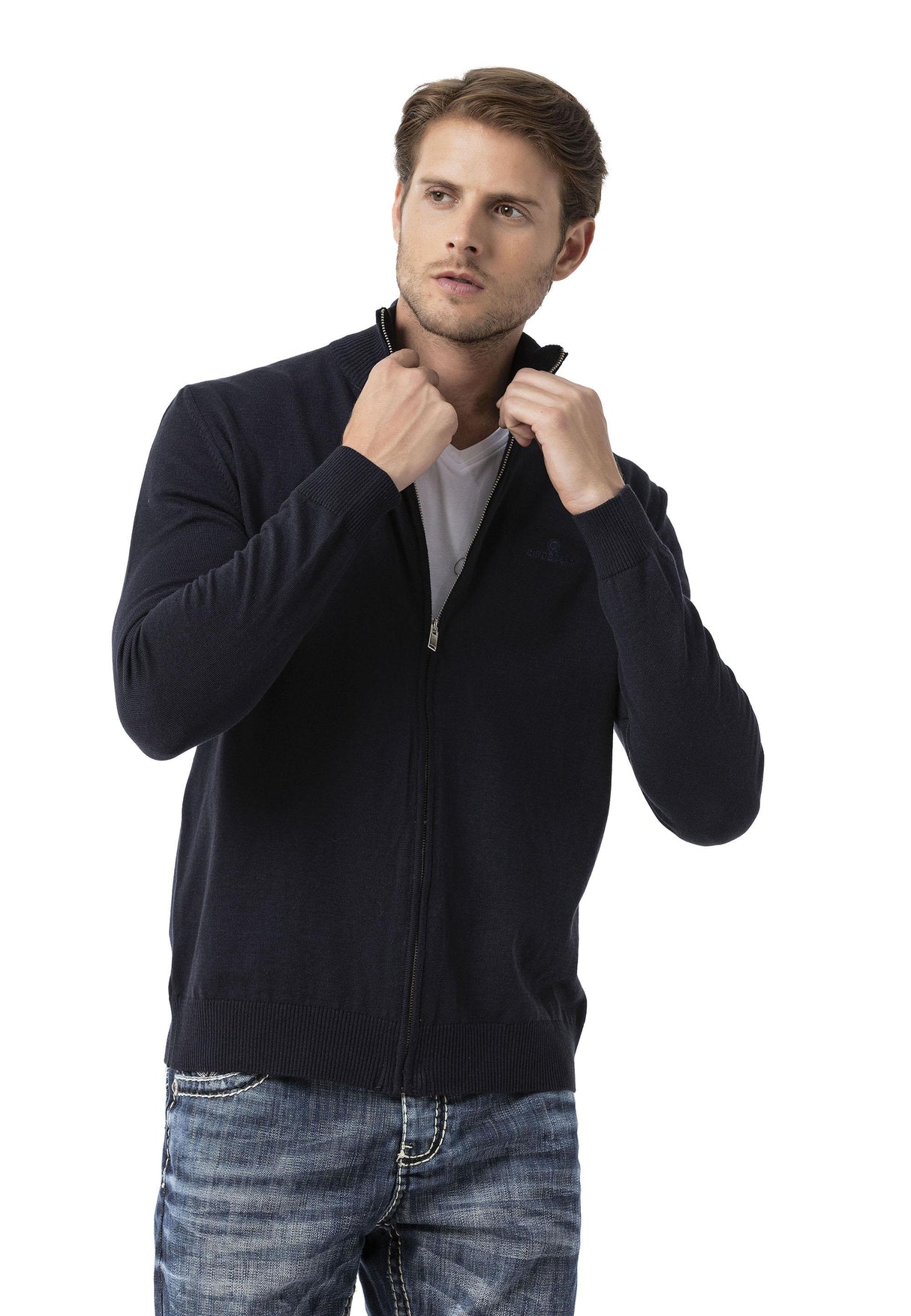 CP282 Ultimate Zip Luxe Knit Men Sweater