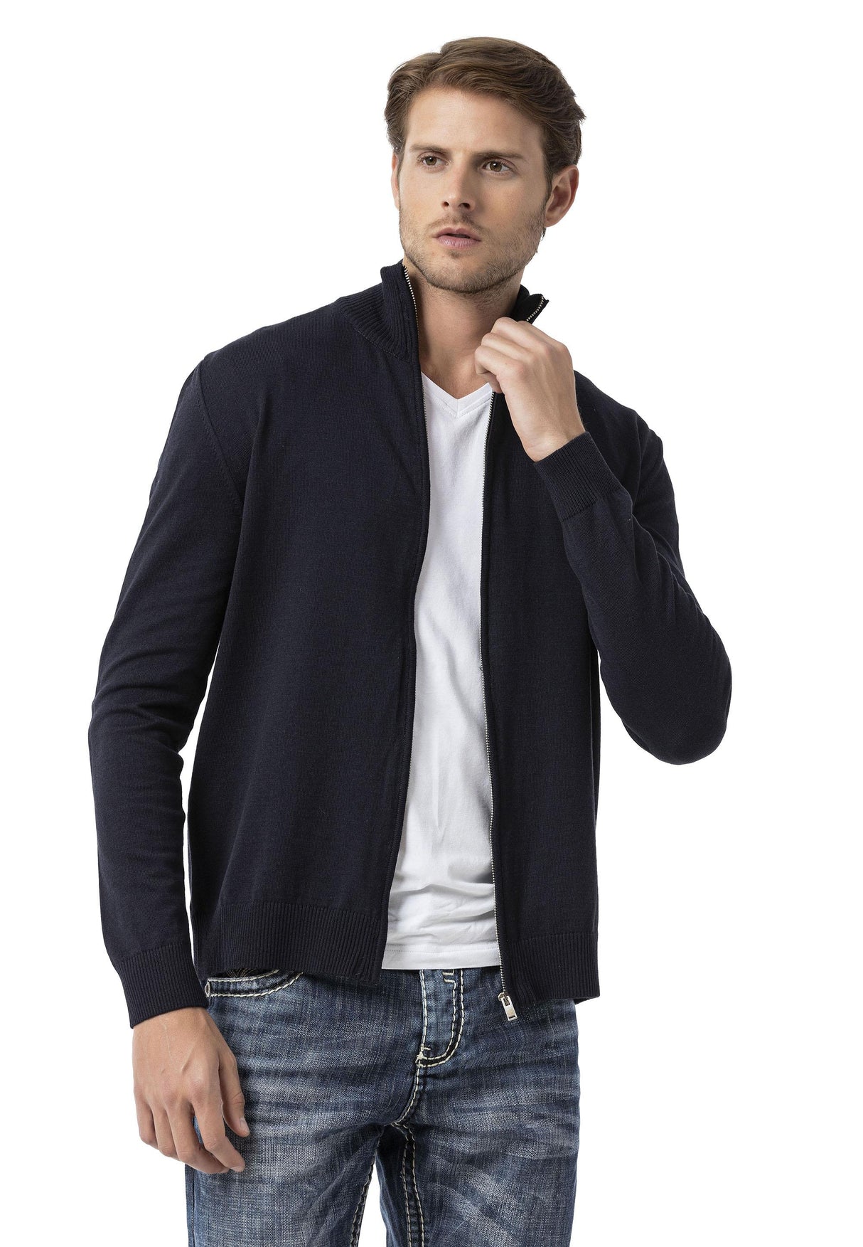 CP282 Ultimate Zip Luxe Knit Men Sweater
