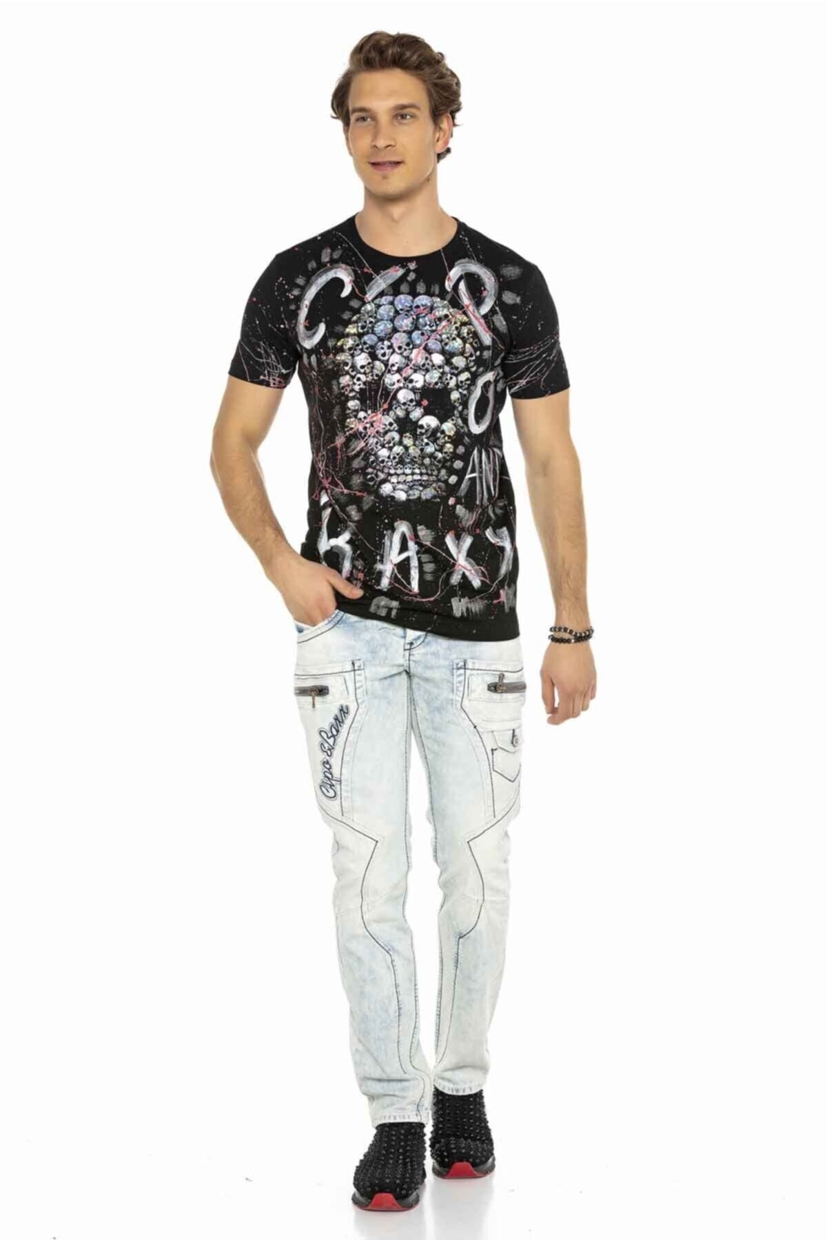 CD272 Buz Mavisi Dikişli Erkek Jean Pantolon