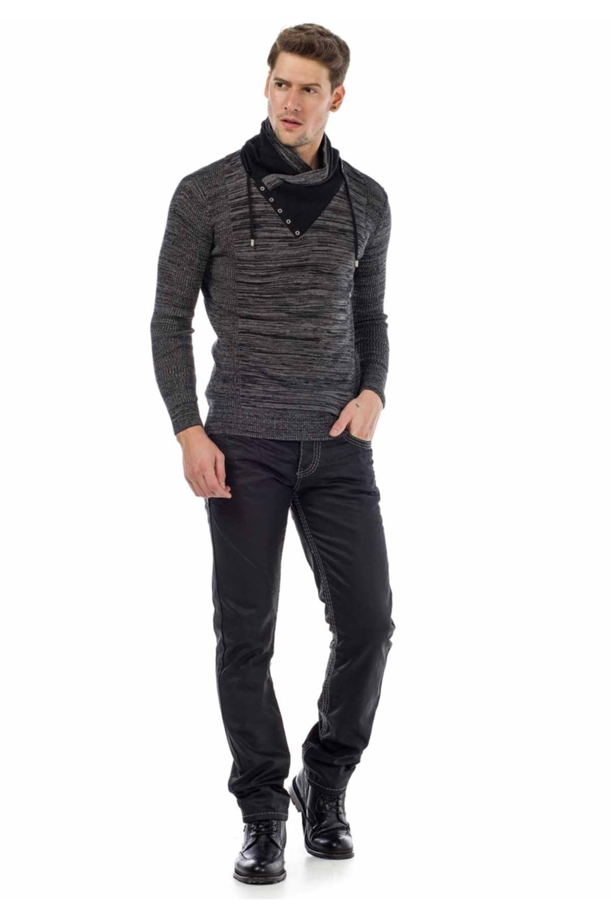 CD295 Regular Fit Parlak Kumaş Jean Pantolon