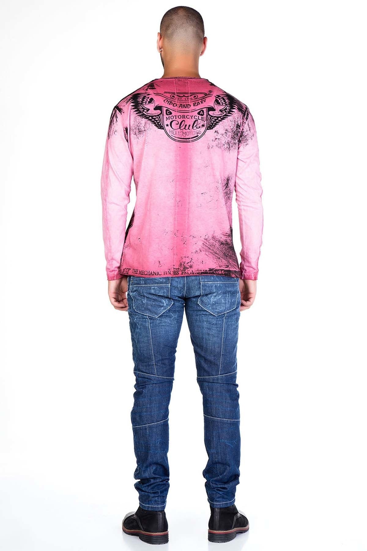 CD313 Rahat Kalıp Yıkamalı Mavi Erkek Kot Pantolon