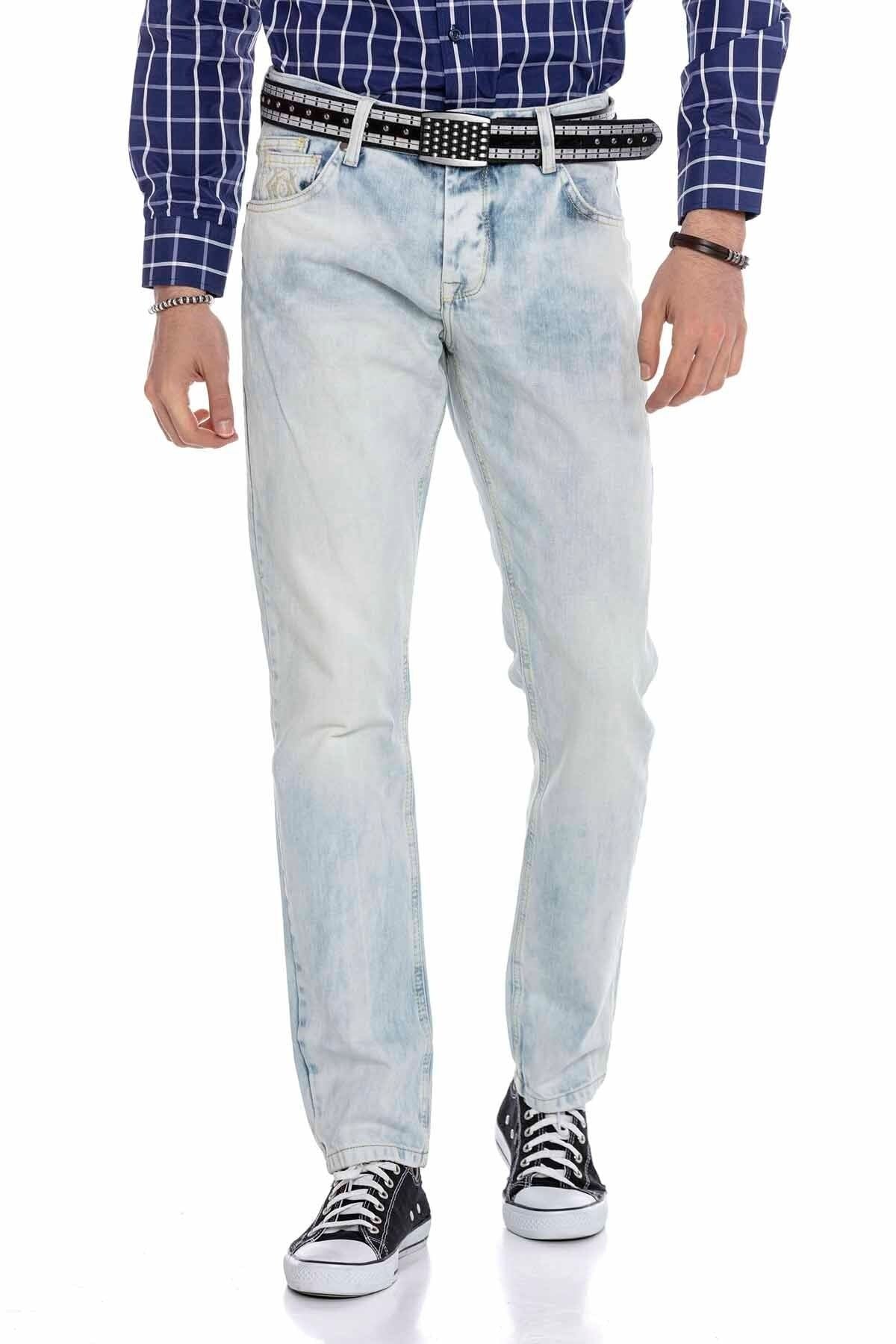 CD319X Buz Mavisi Dar Paça Erkek Jean Kot Pantolon