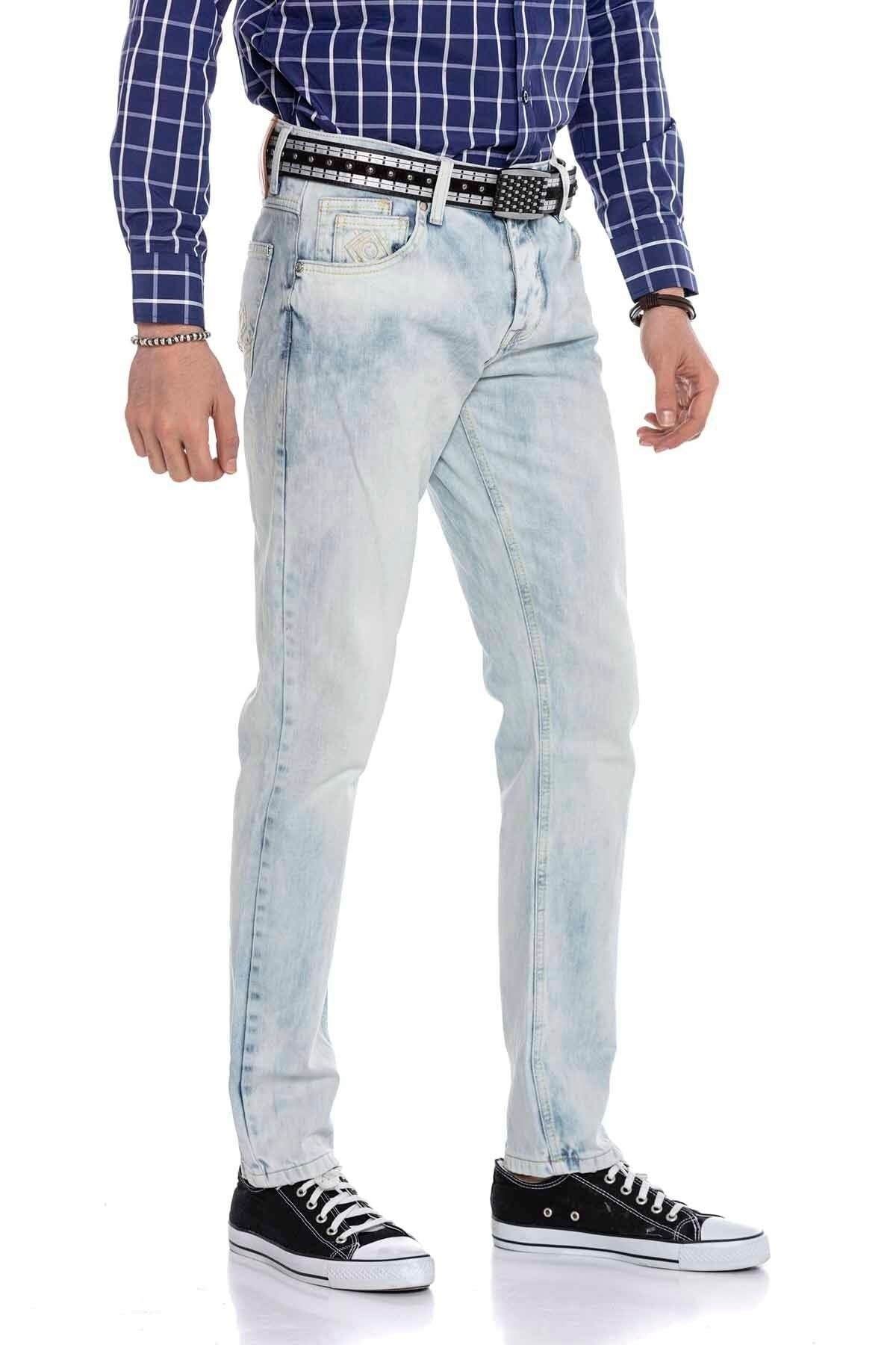 CD319X Buz Mavisi Dar Paça Erkek Jean Kot Pantolon