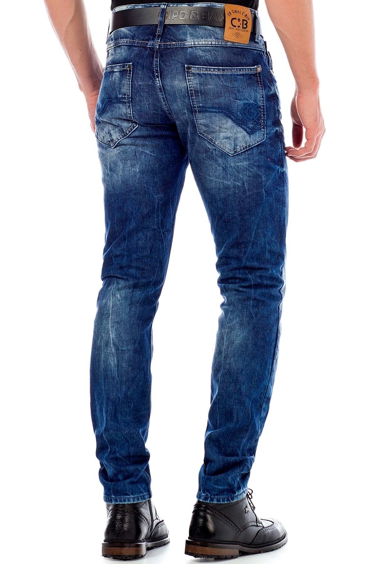 CD319Y Eskitilmiş Slim Fit Dar Paça Erkek Jeans