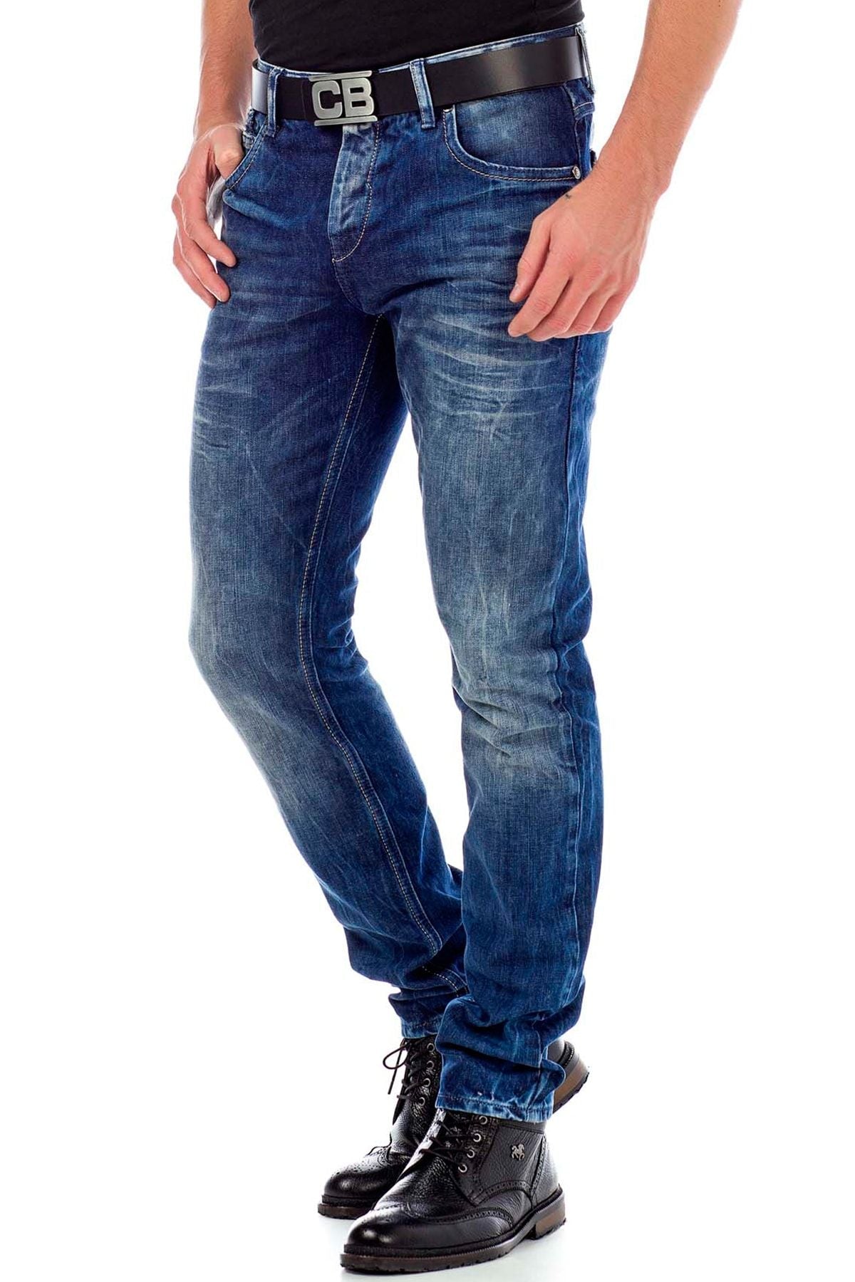 CD319Y Eskitilmiş Slim Fit Dar Paça Erkek Jeans