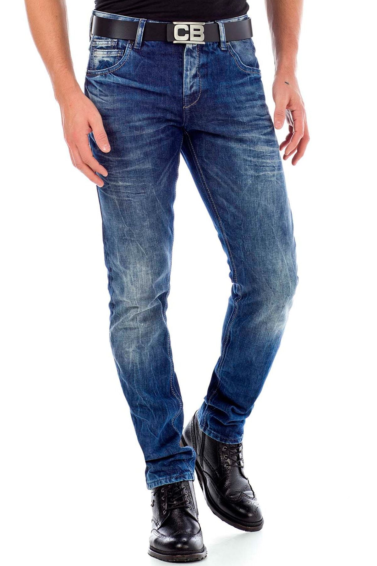 CD319Y Eskitilmiş Slim Fit Dar Paça Erkek Jeans