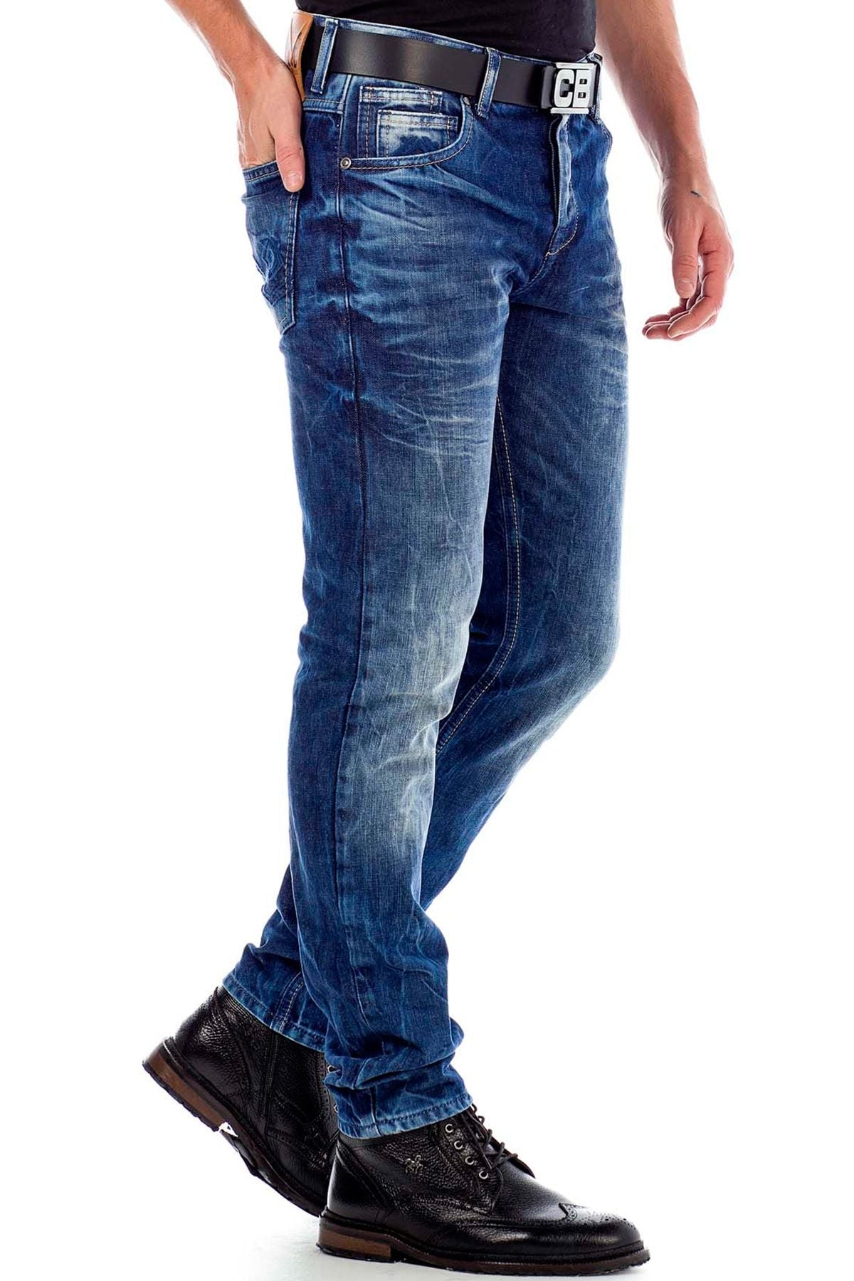 CD319Y Eskitilmiş Slim Fit Dar Paça Erkek Jeans