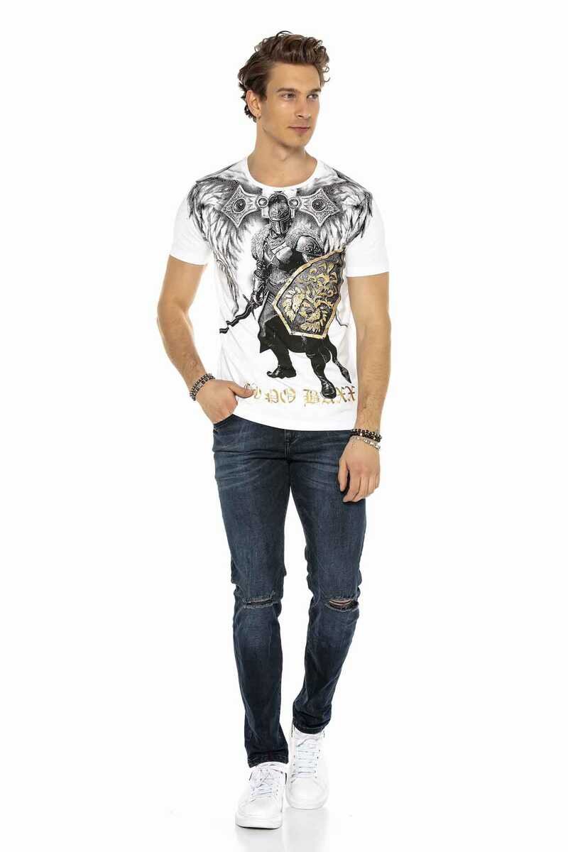 CD375 Zincirli Dizi Yırtık Lacivert Slim Fit Erkek Jean