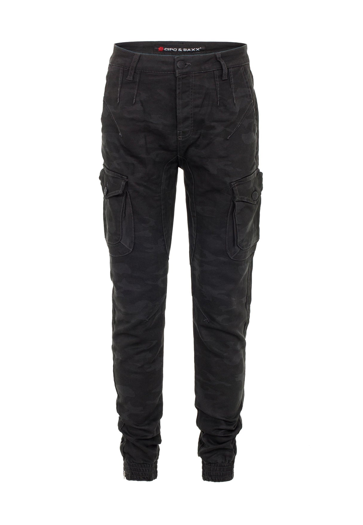 CD422 Kargo Cep Lastikli Dar Paça Kamuflaj Pantolon