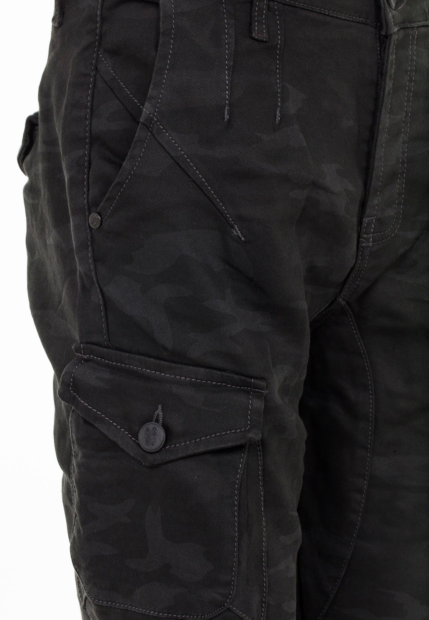 CD422 Kargo Cep Lastikli Dar Paça Kamuflaj Pantolon