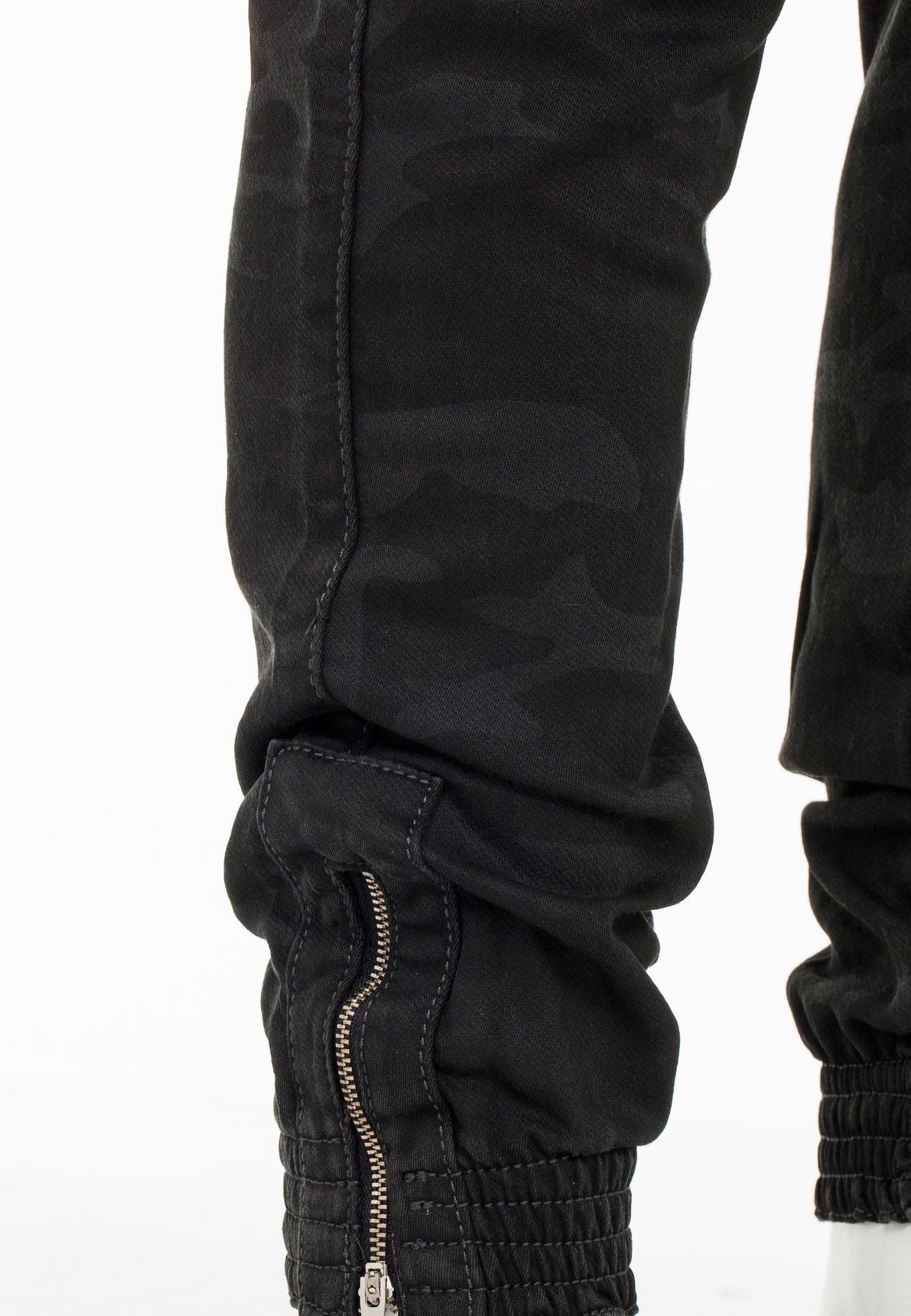 CD422 Kargo Cep Lastikli Dar Paça Kamuflaj Pantolon