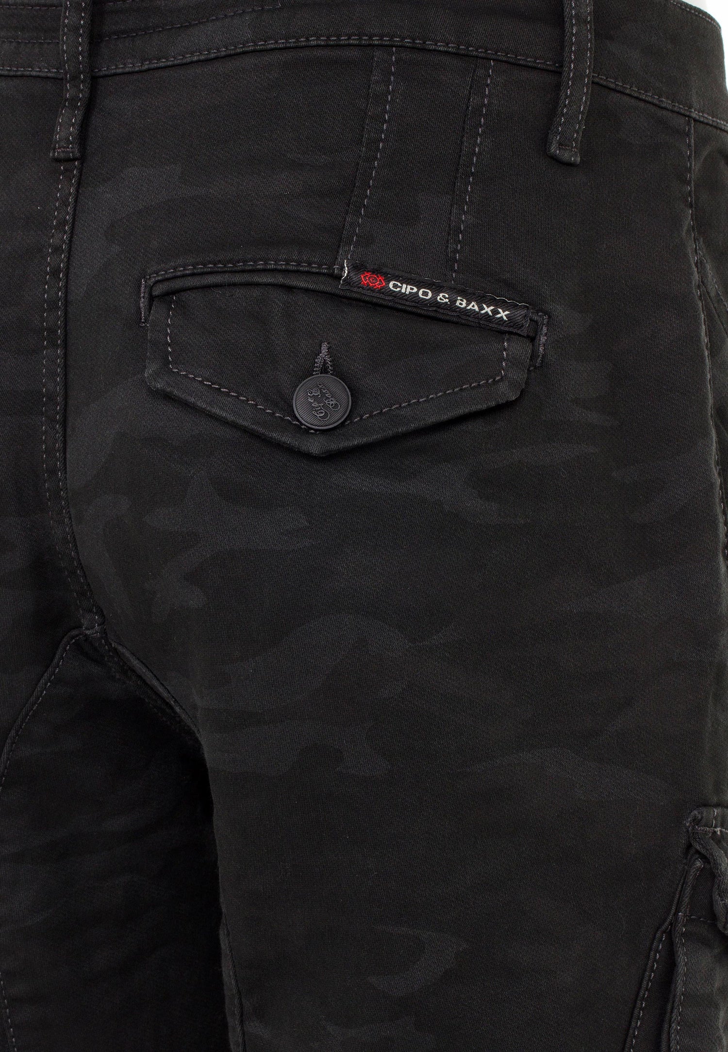 CD422 Kargo Cep Lastikli Dar Paça Kamuflaj Pantolon