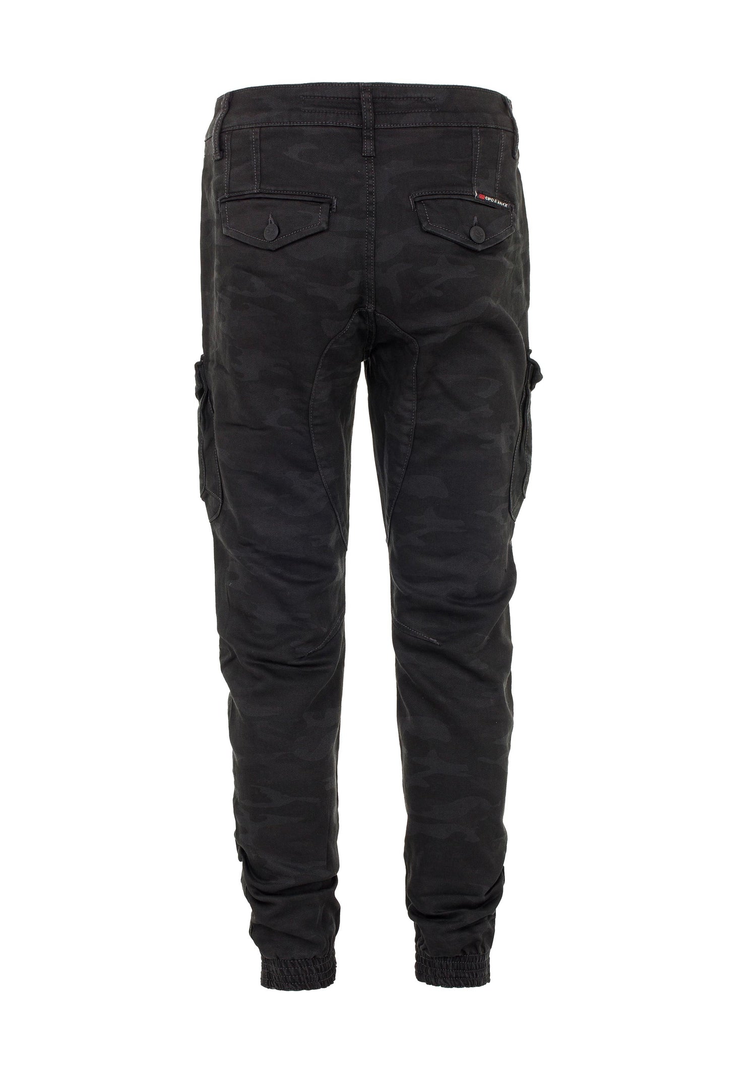 CD422 Kargo Cep Lastikli Dar Paça Kamuflaj Pantolon