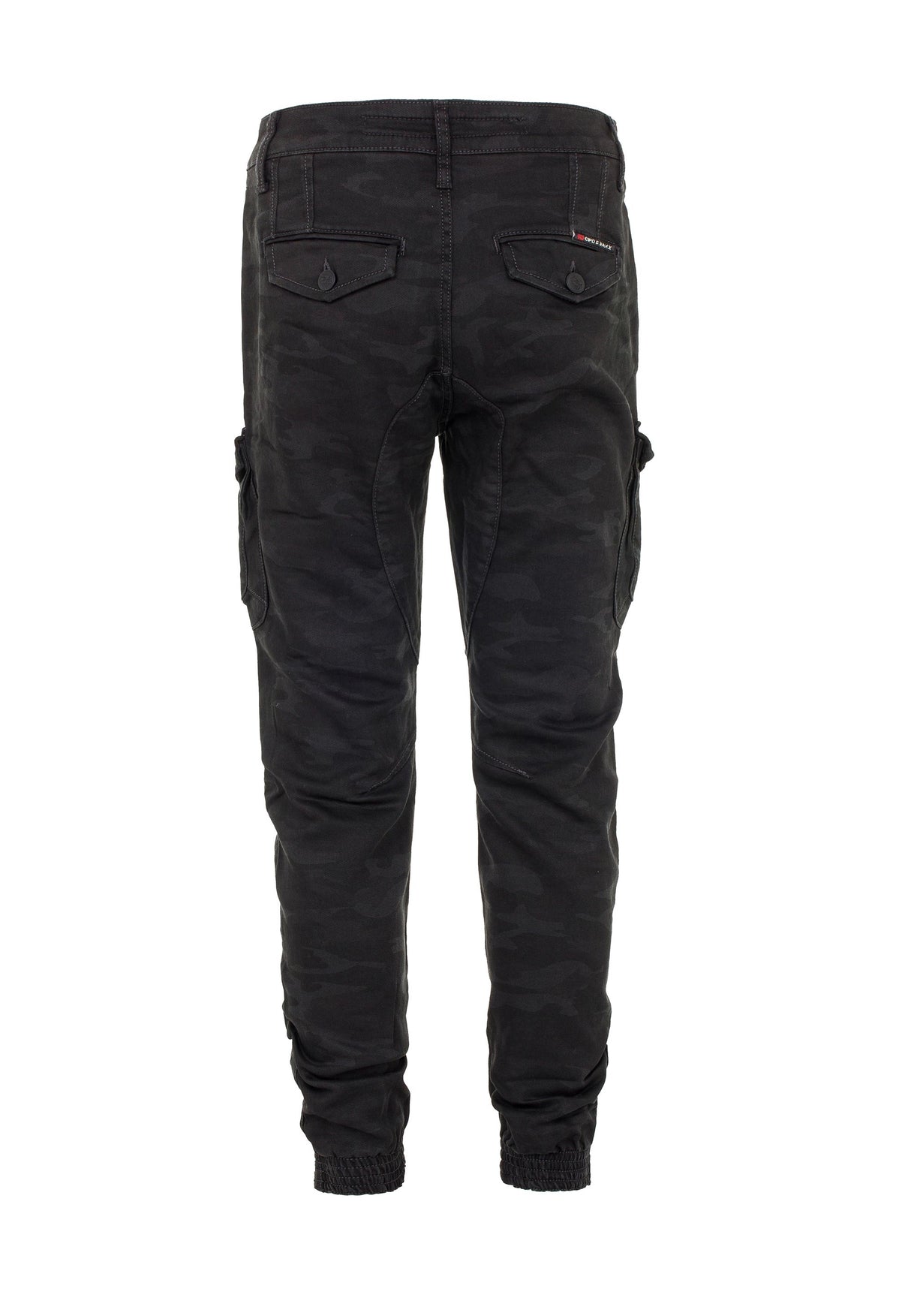 CD422 Kargo Cep Lastikli Dar Paça Kamuflaj Pantolon