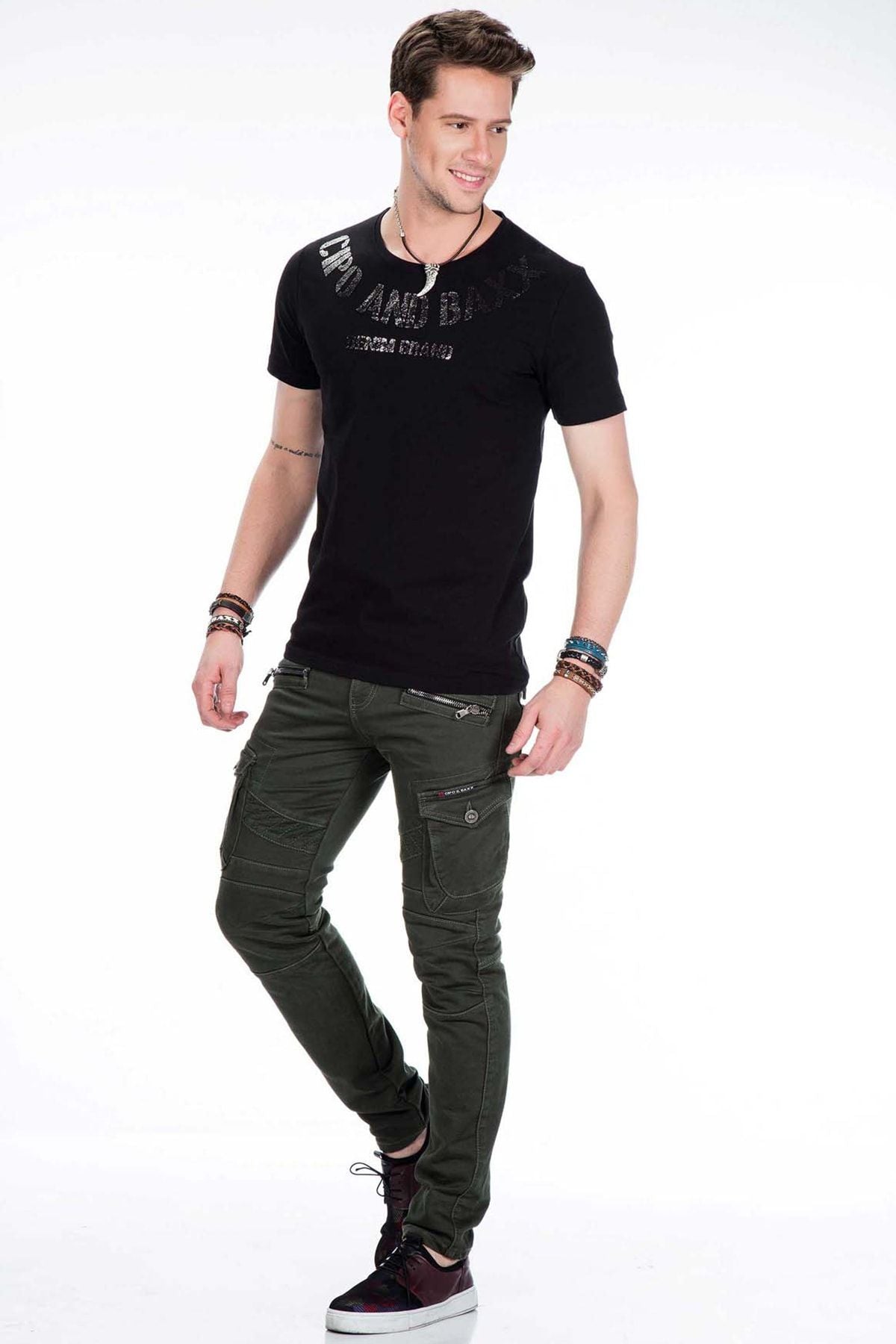 CD424 Kargo Cepli Dar Paça Erkek Pantolon