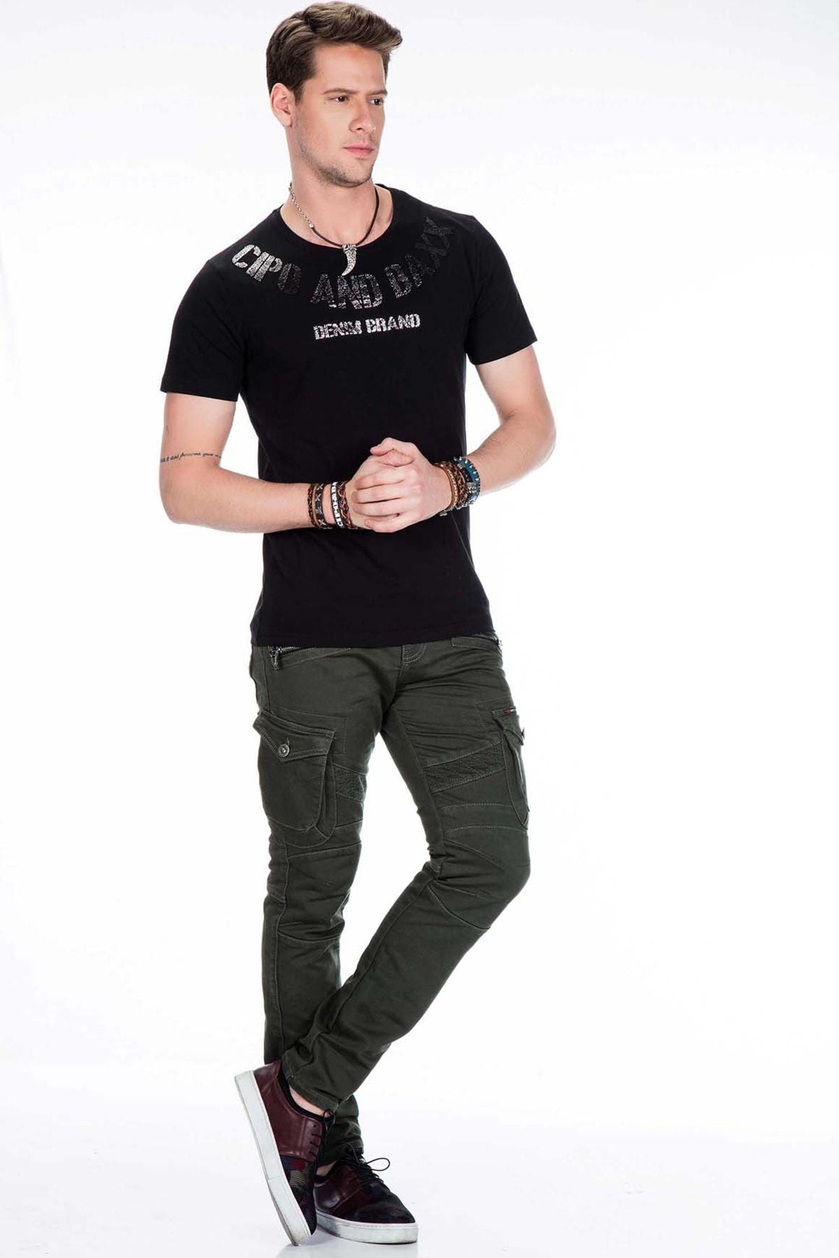 CD424 Kargo Cepli Dar Paça Erkek Pantolon