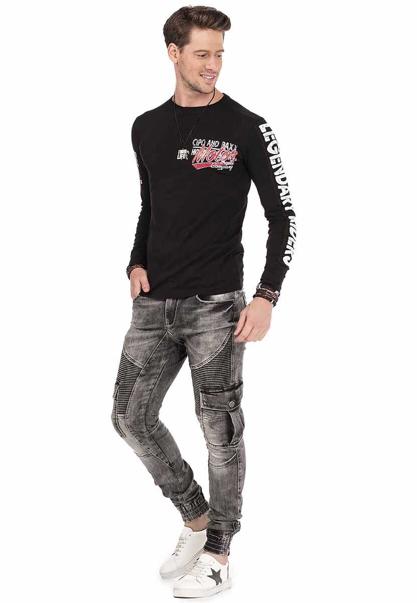 CD446 Hip Hop Tarz Kargo Cepli Dar Paça Erkek Pantolon