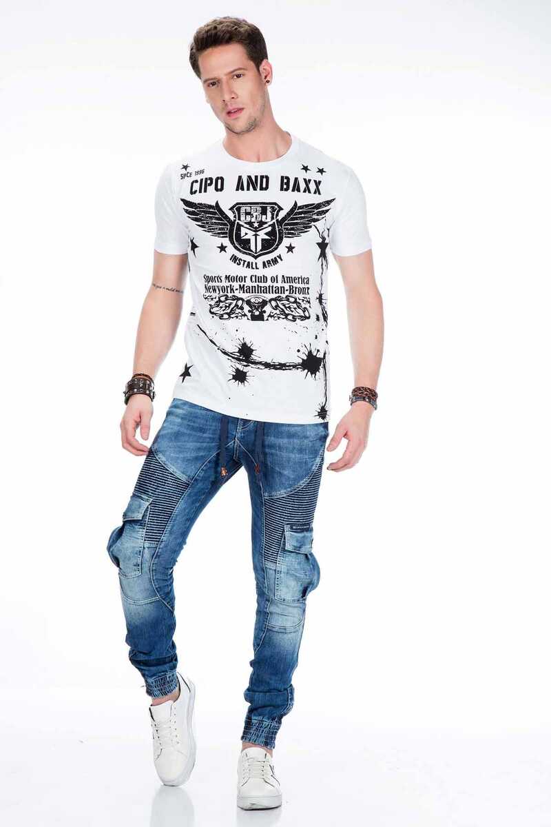 CD446 Hip Hop Tarz Kargo Cepli Dar Paça Erkek Pantolon