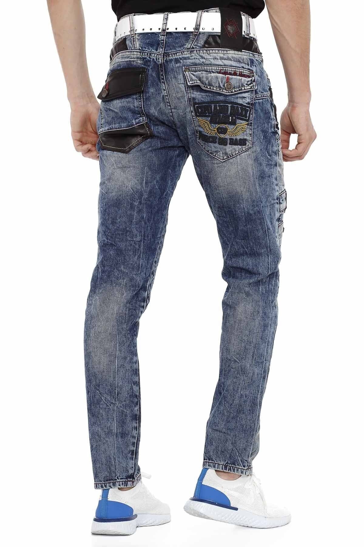 CD482 Street Tarz Parçalı Erkek Jean Pantolon