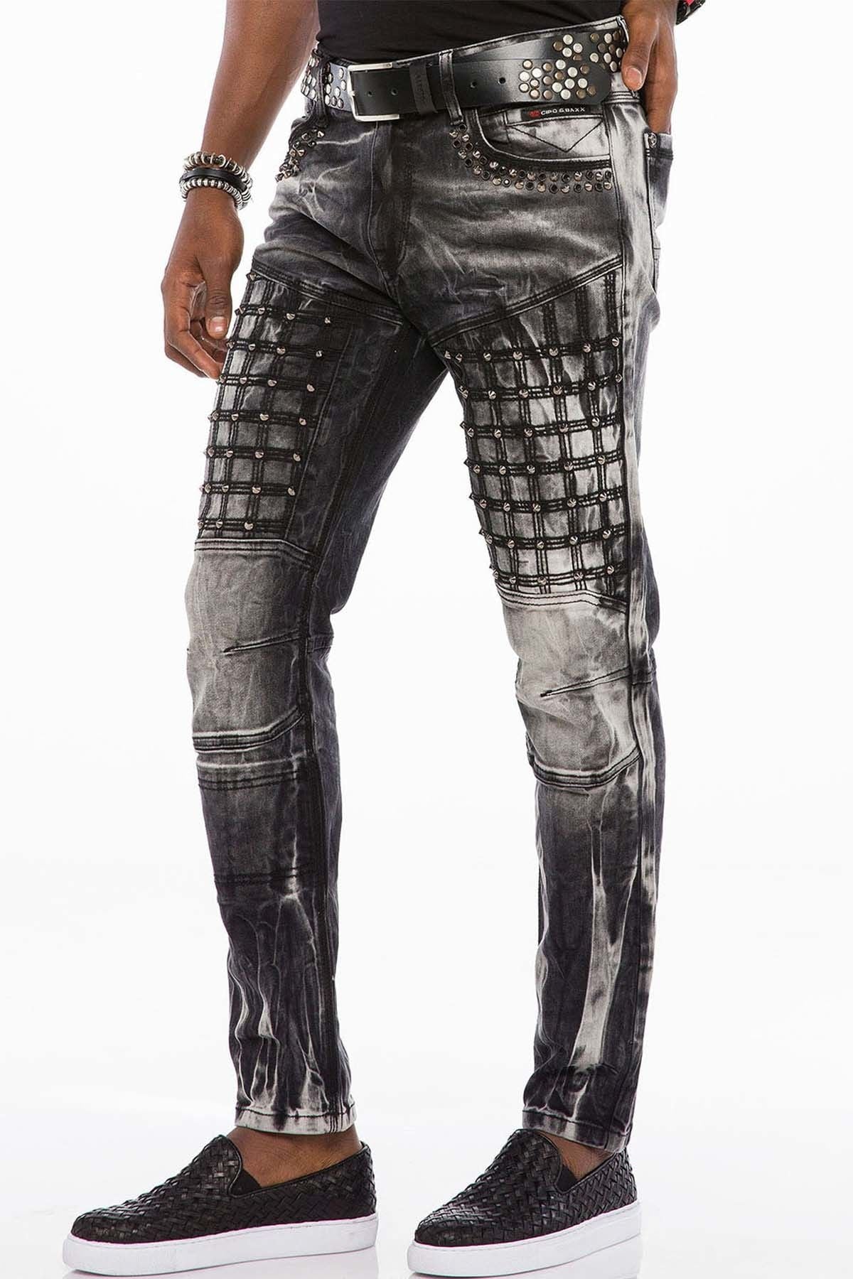 CD496 Yıkama Desenli Street Wear Jeans 4034