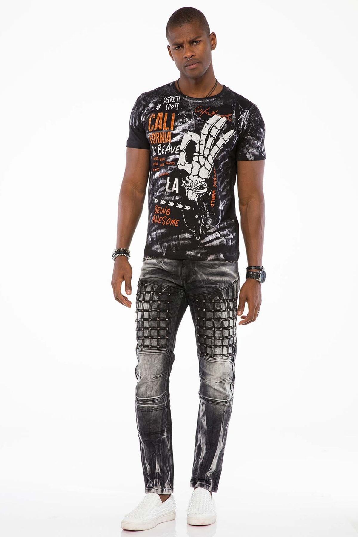 CD496 Yıkama Desenli Street Wear Jeans 4034