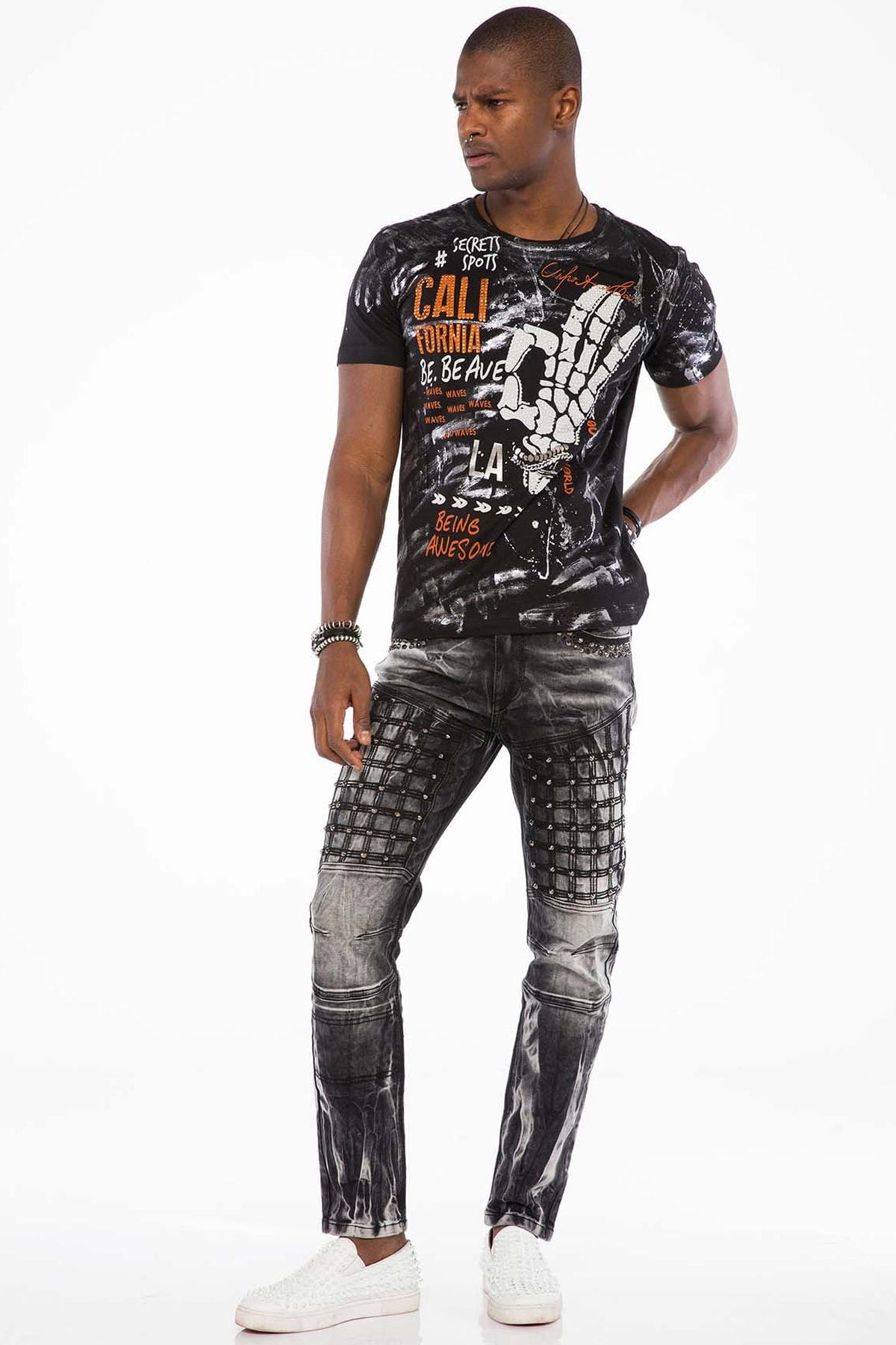 CD496 Yıkama Desenli Street Wear Jeans 4034