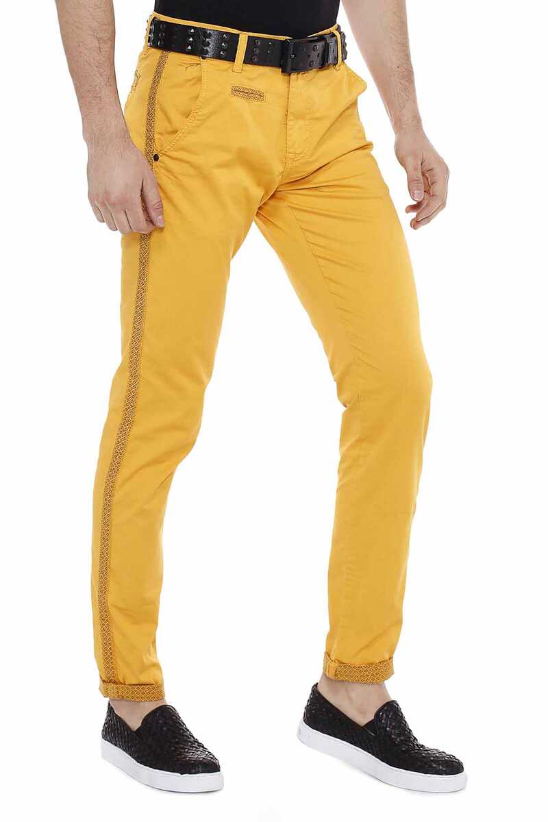 CD511 Desen Şeritli Casual Erkek Kot Pantolon