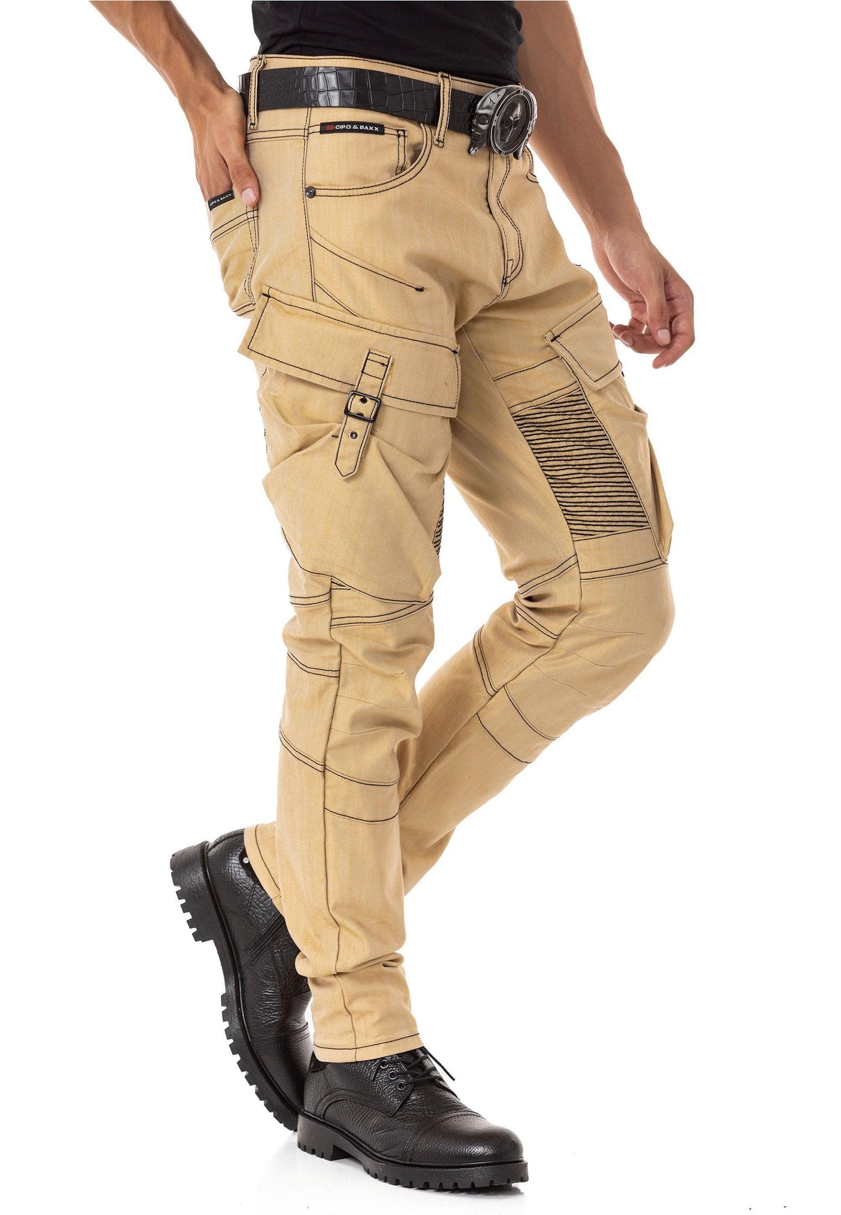 CD523 Kargo Cepli Bol Kesim Hip Hop Tarzı Erkek Jean Pantolon